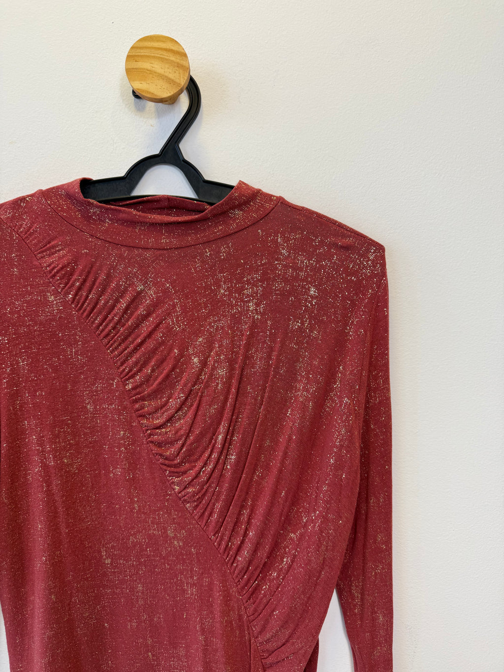 Blusa Drapeada Marsala