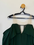 Blusa Verde Escuro Babado