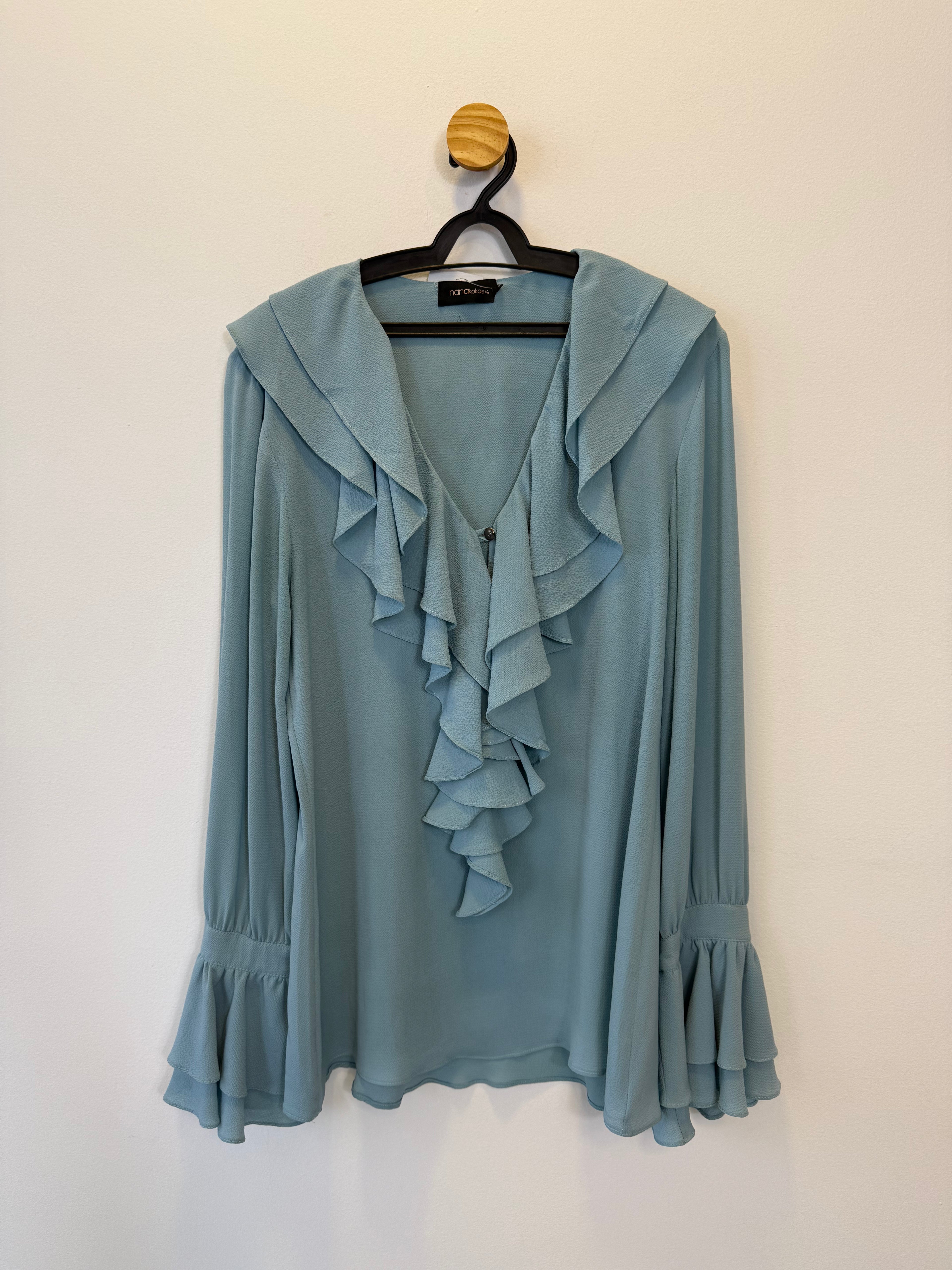 Blusa  Celeste com Babados