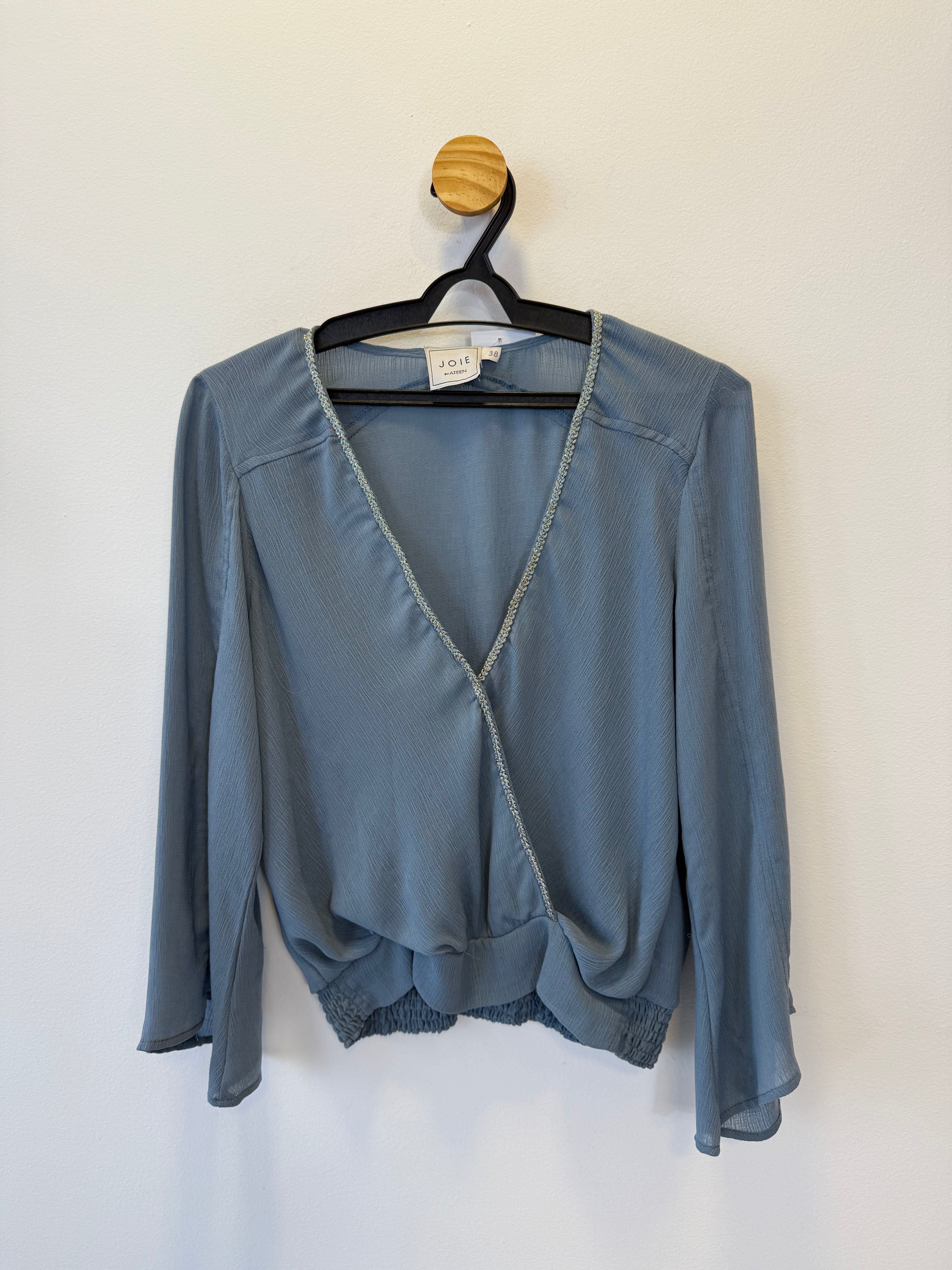 Blusa Transpassada Azul