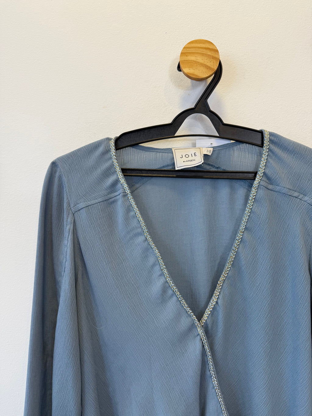Blusa Transpassada Azul