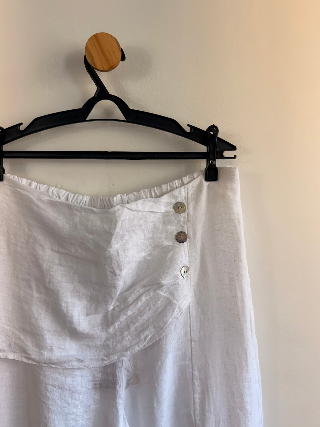 Calça Branca 100% Linho Madre Reina