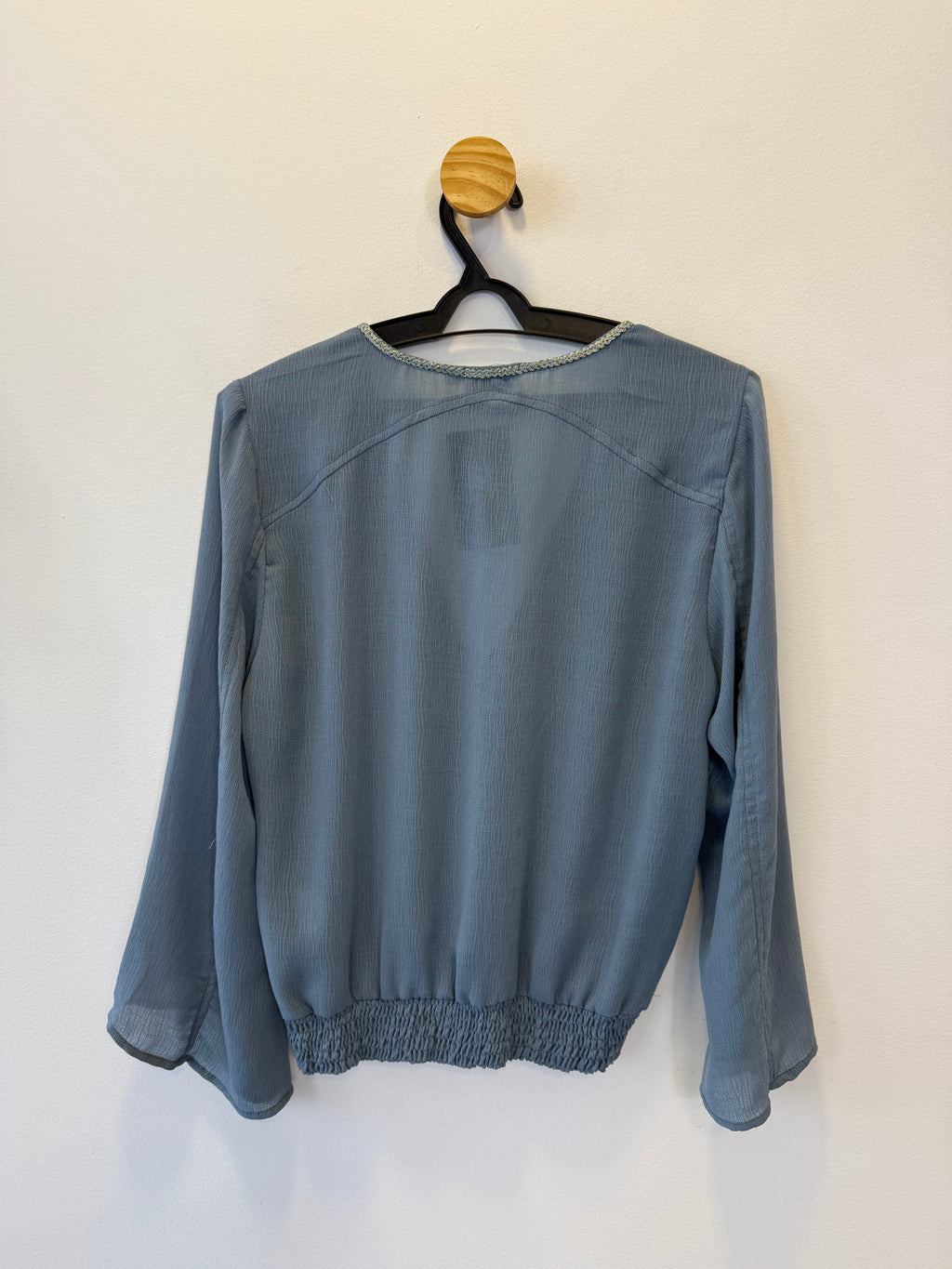 Blusa Transpassada Azul