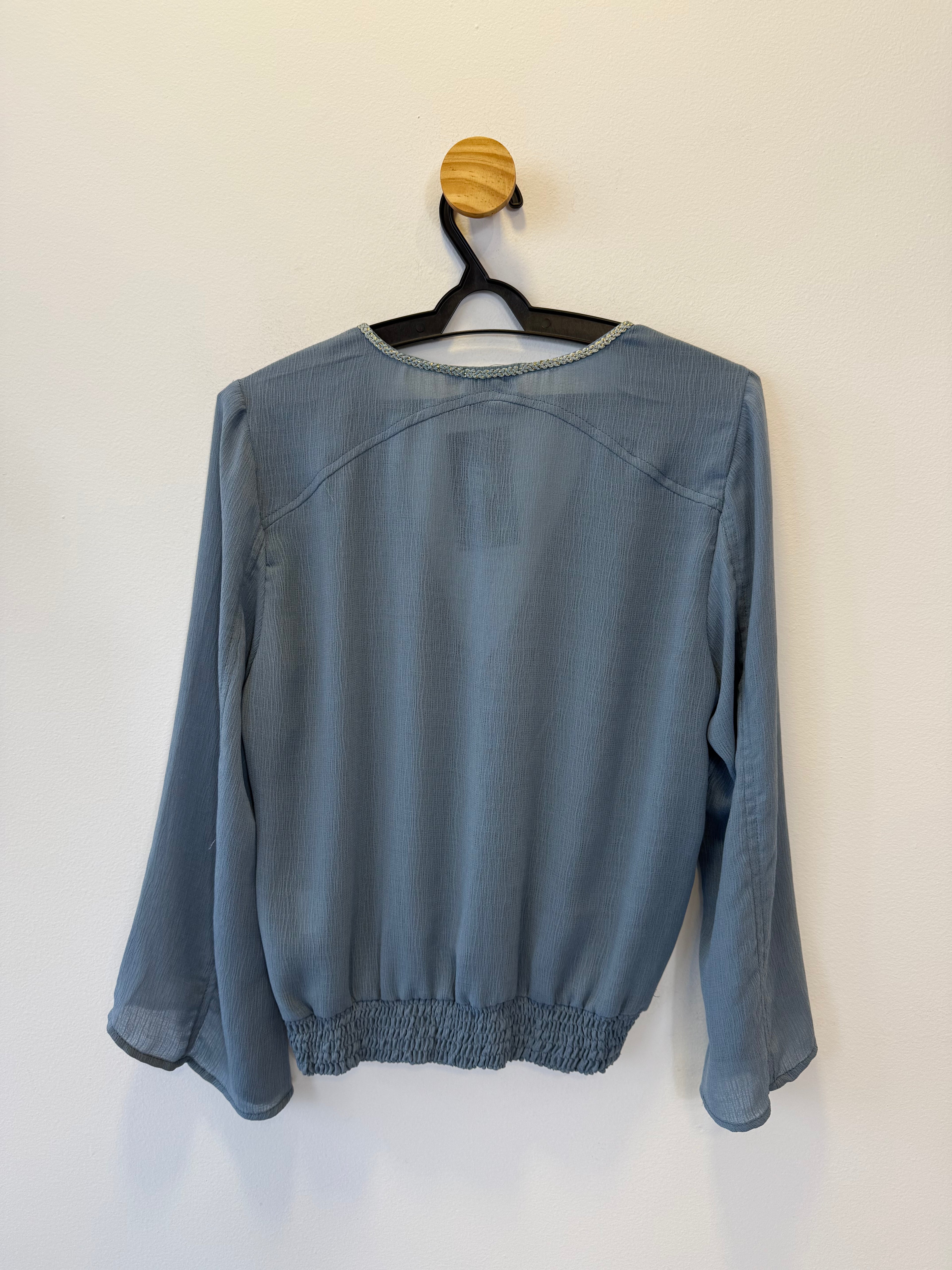 Blusa Transpassada Azul