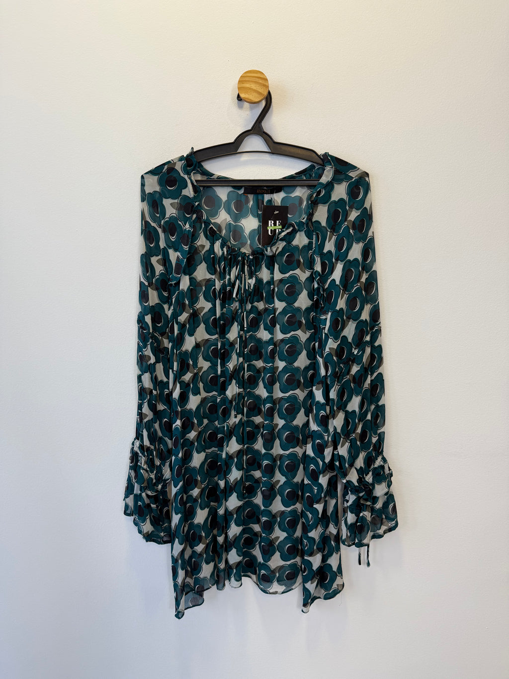 Blusa Estampa em Flores Azuis