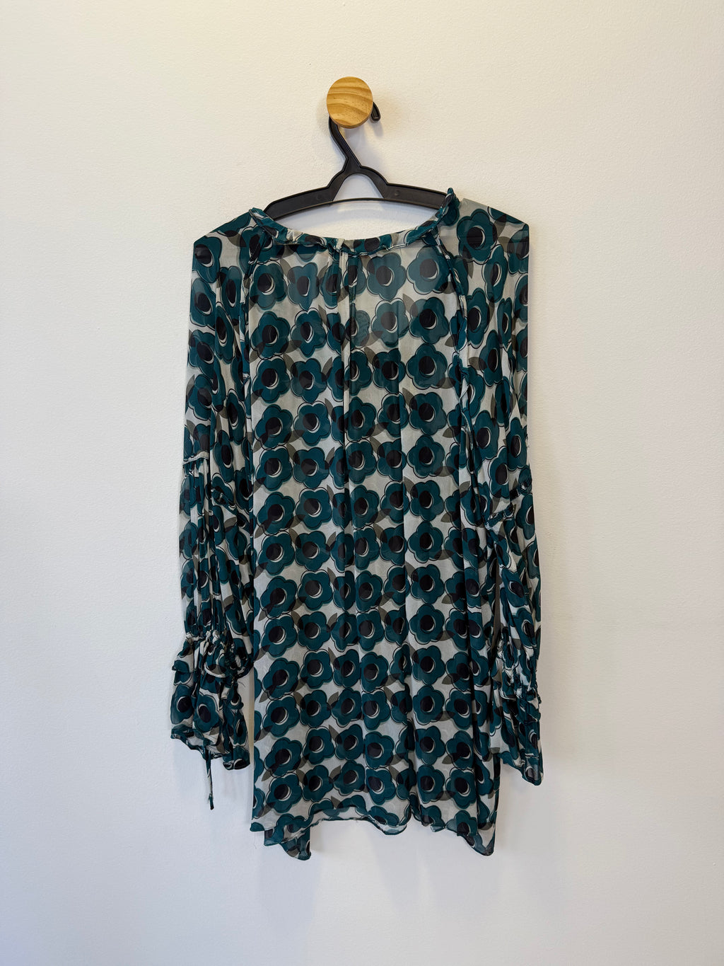 Blusa Estampa em Flores Azuis