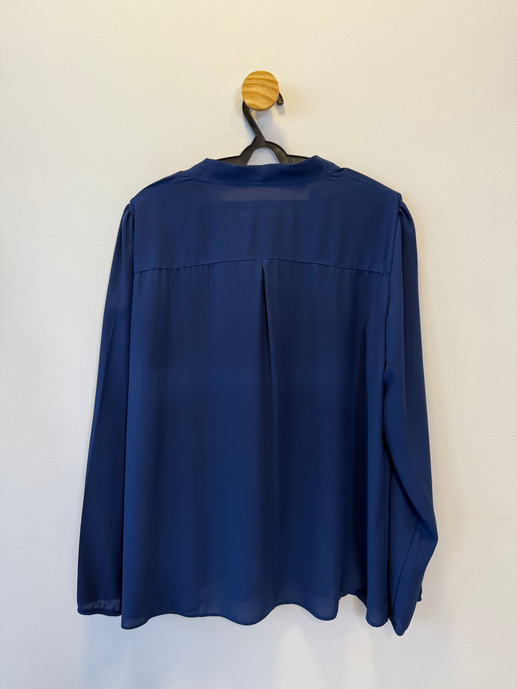 Blusa Azul Amarração na Gola