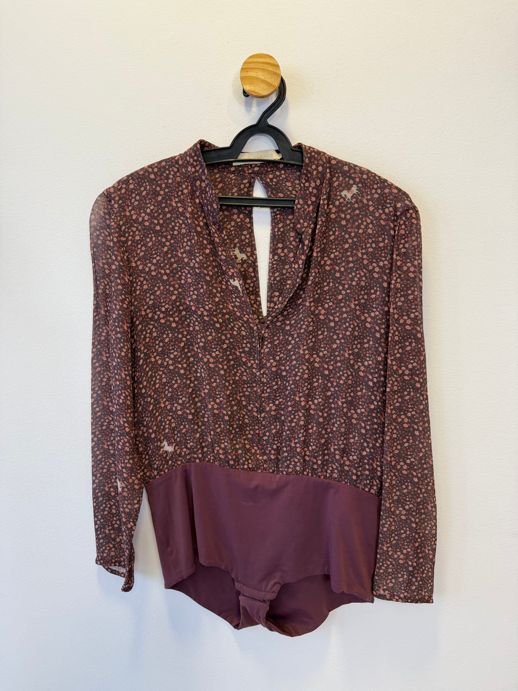 Body Marrom Floral