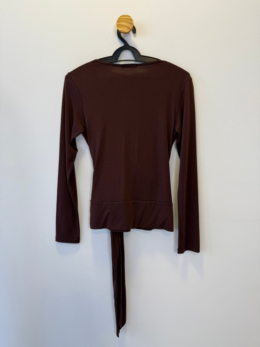 Blusa Transpassada Marrom