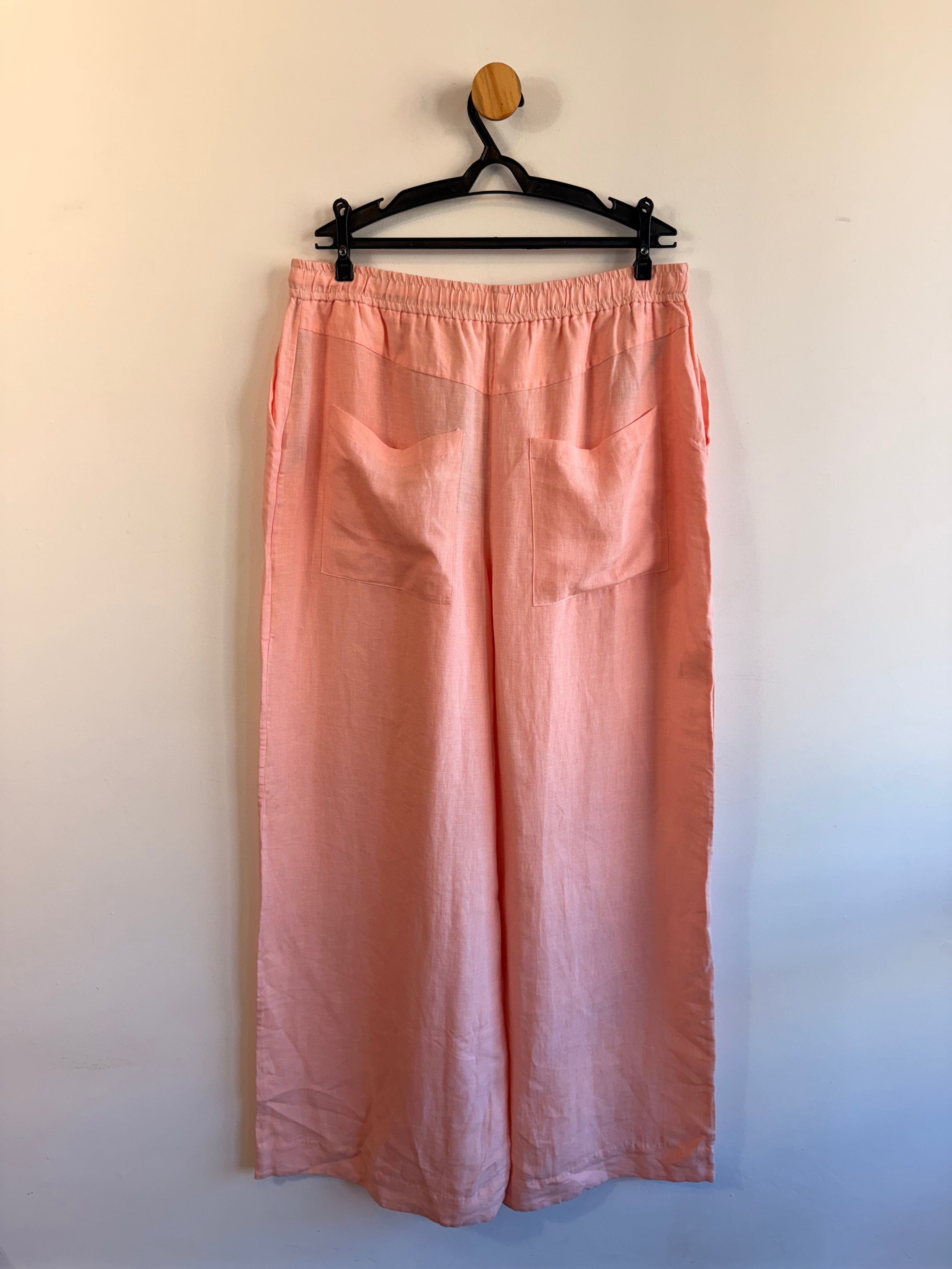 Calça Rosa 100% Linho Mixed