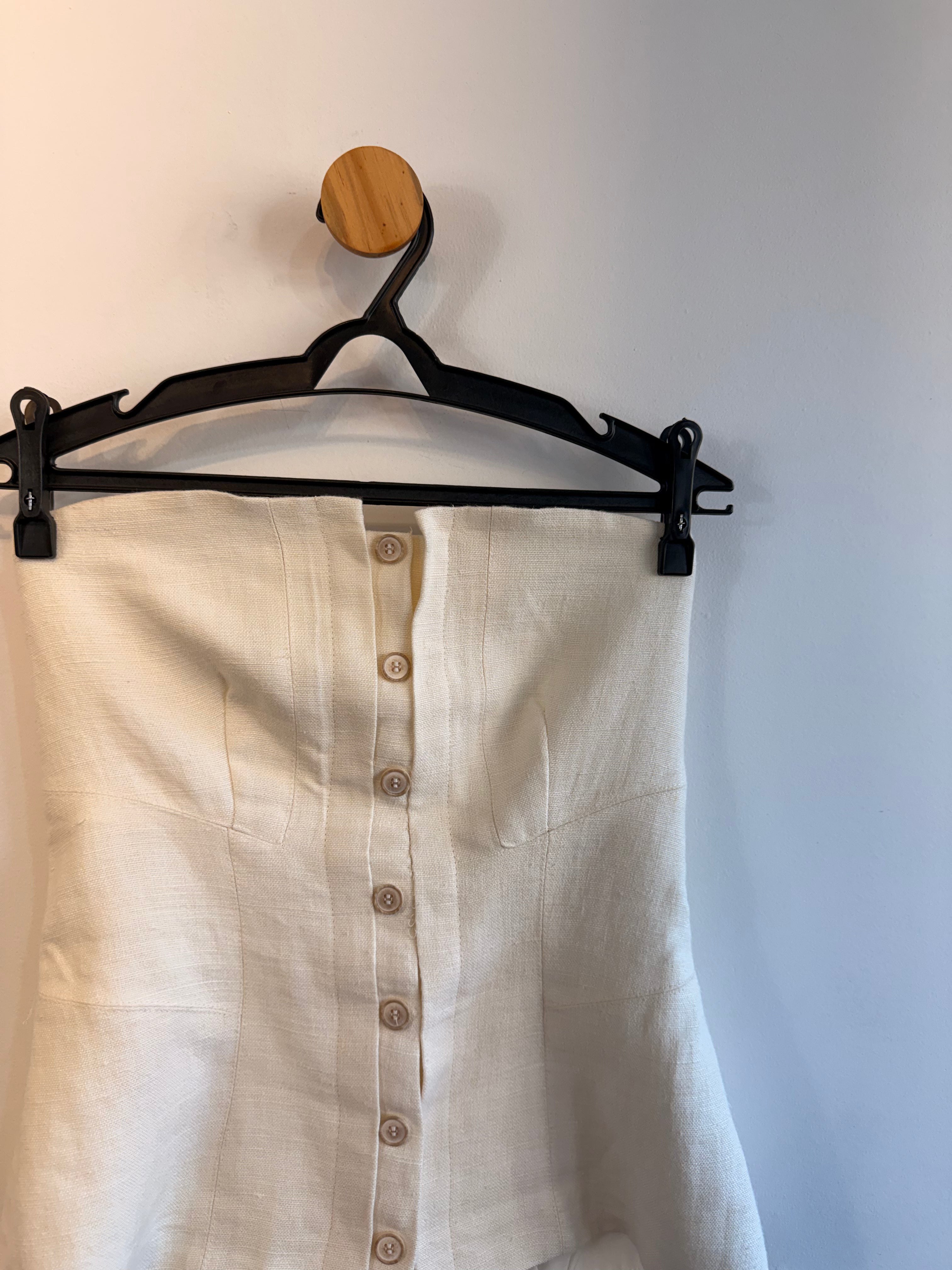 Corset Tomara que Caia Off White Essenciale