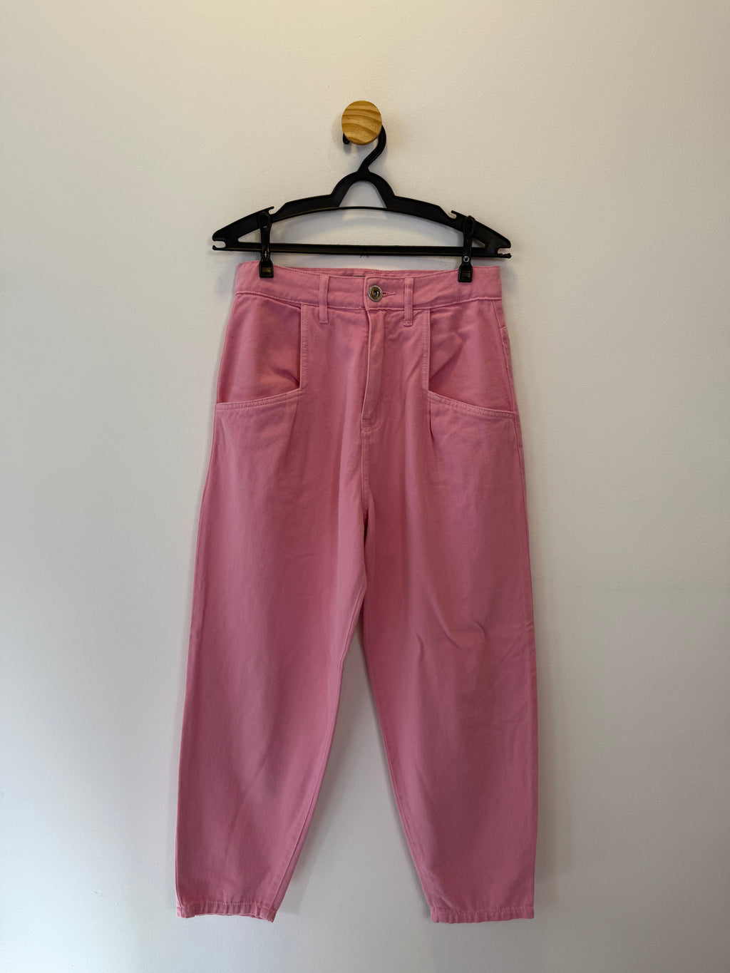Calça Balloon Rosa Claro