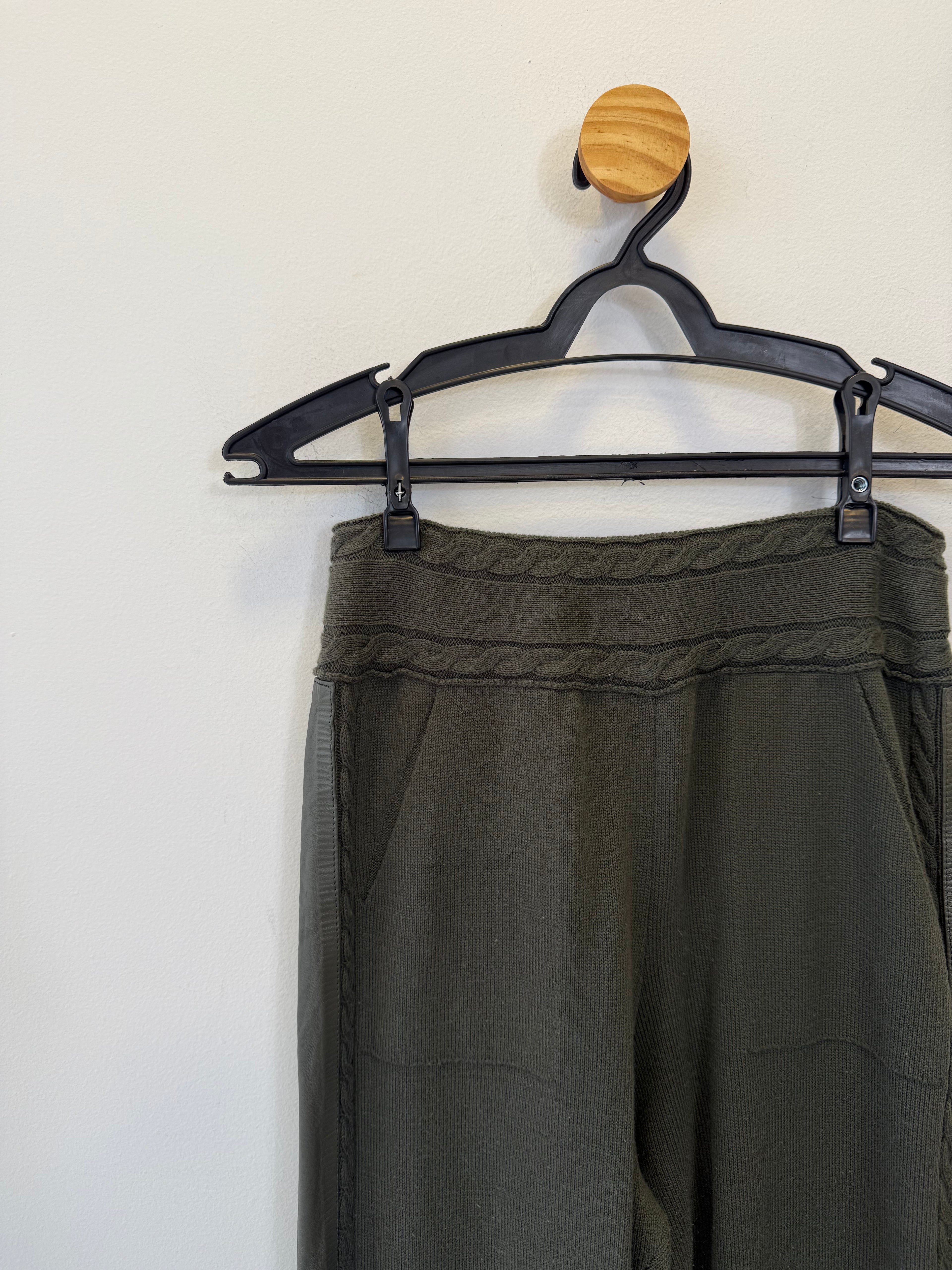 Calça Malha Verde Musgo