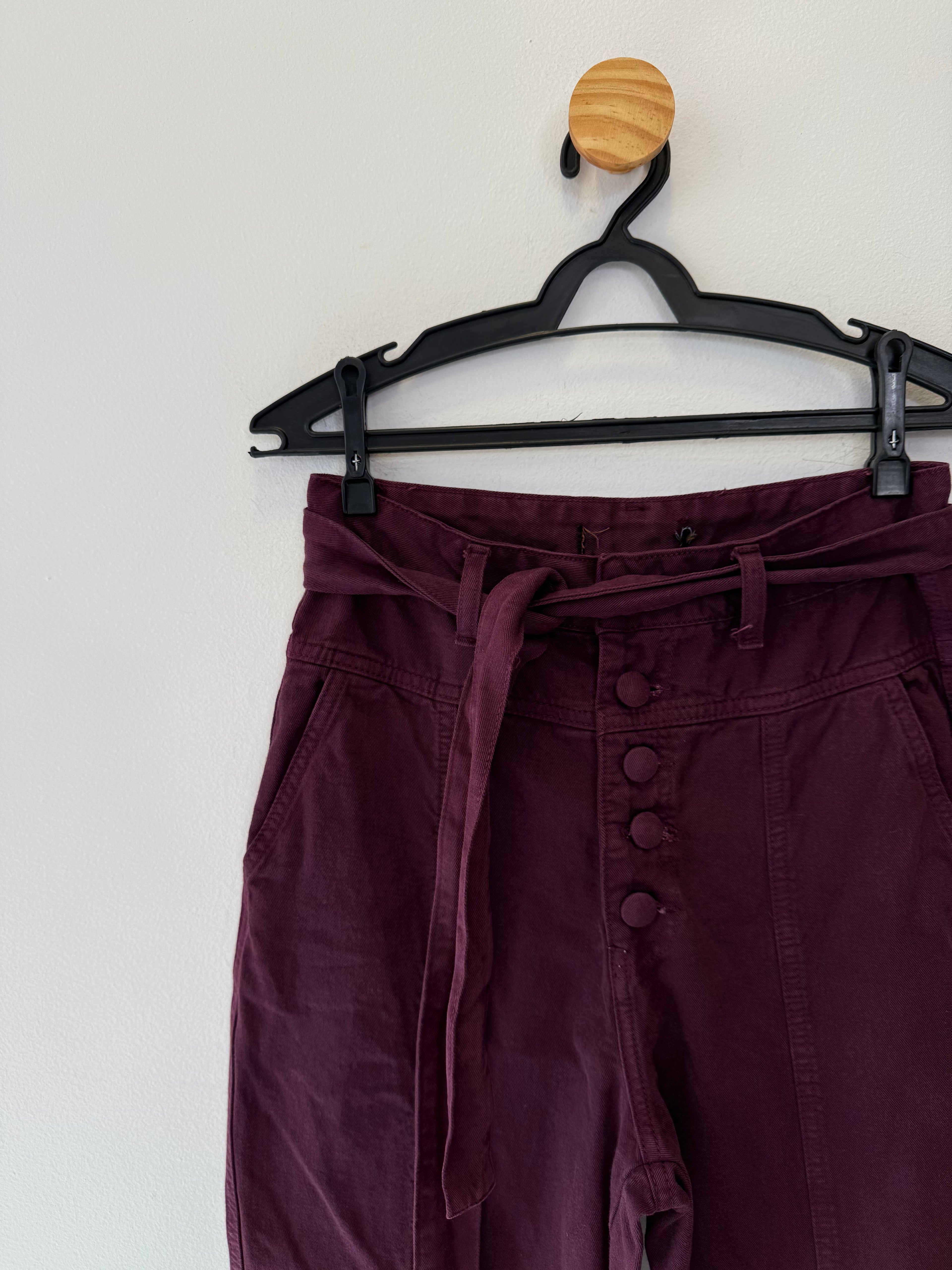 Calça Denim Bordô