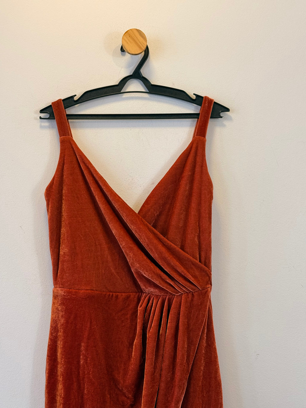 Vestido de Veludo Terracota