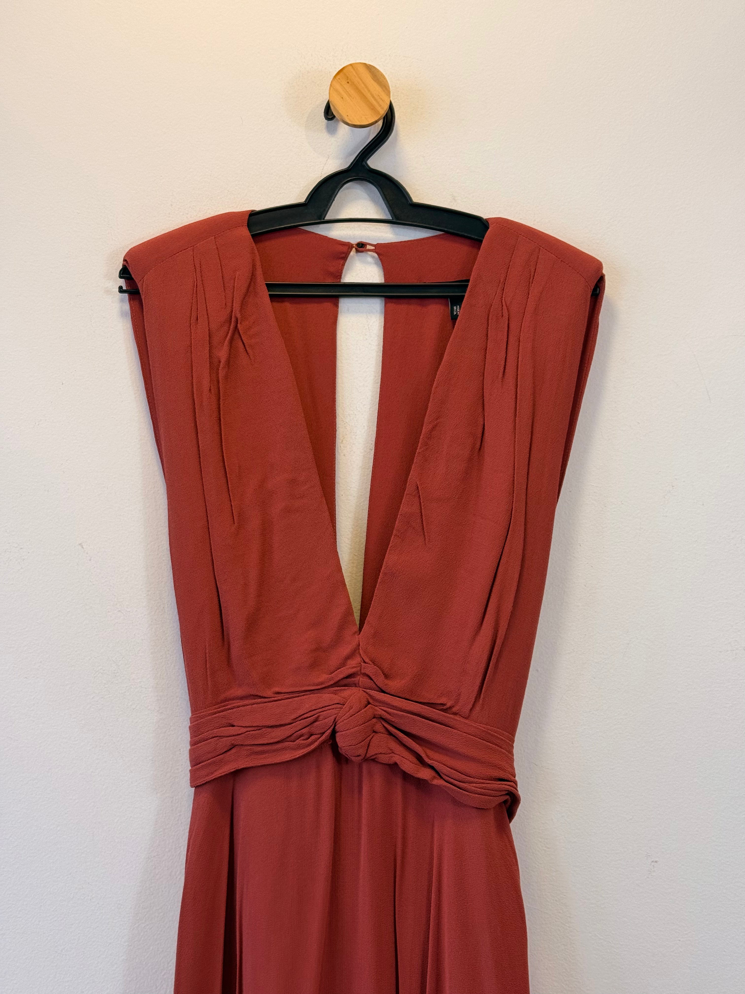 Vestido Longo de Festa Rosa Chá