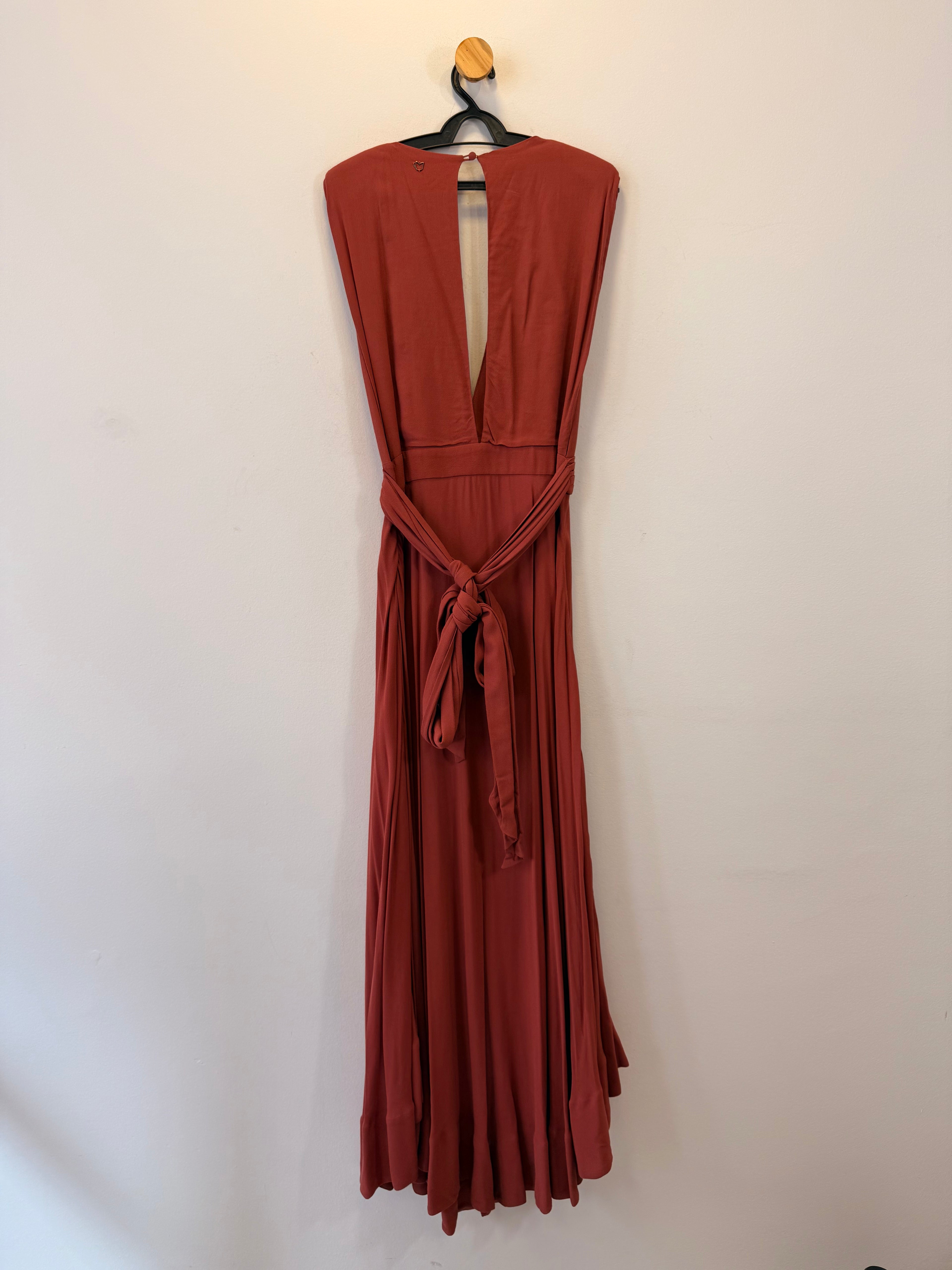 Vestido Longo de Festa Rosa Chá