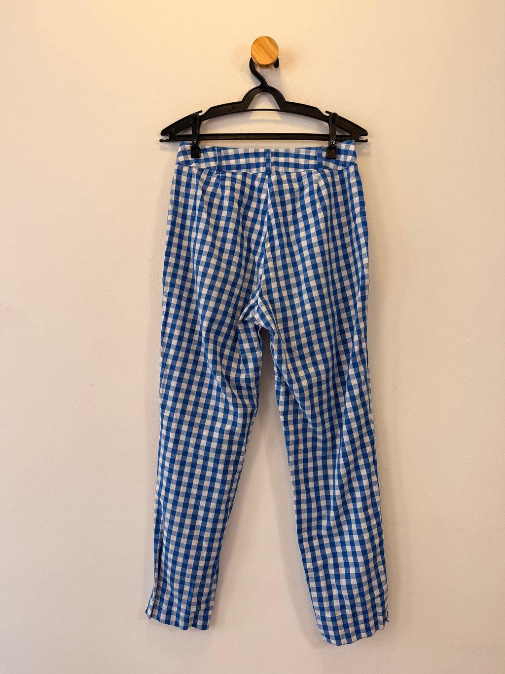 Calça Azul Quadriculada