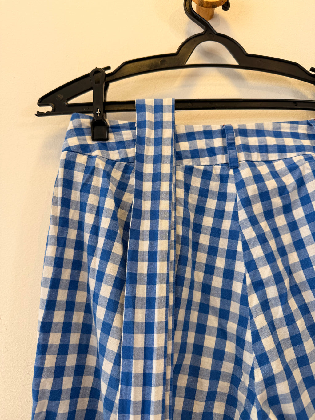 Calça Azul Quadriculada