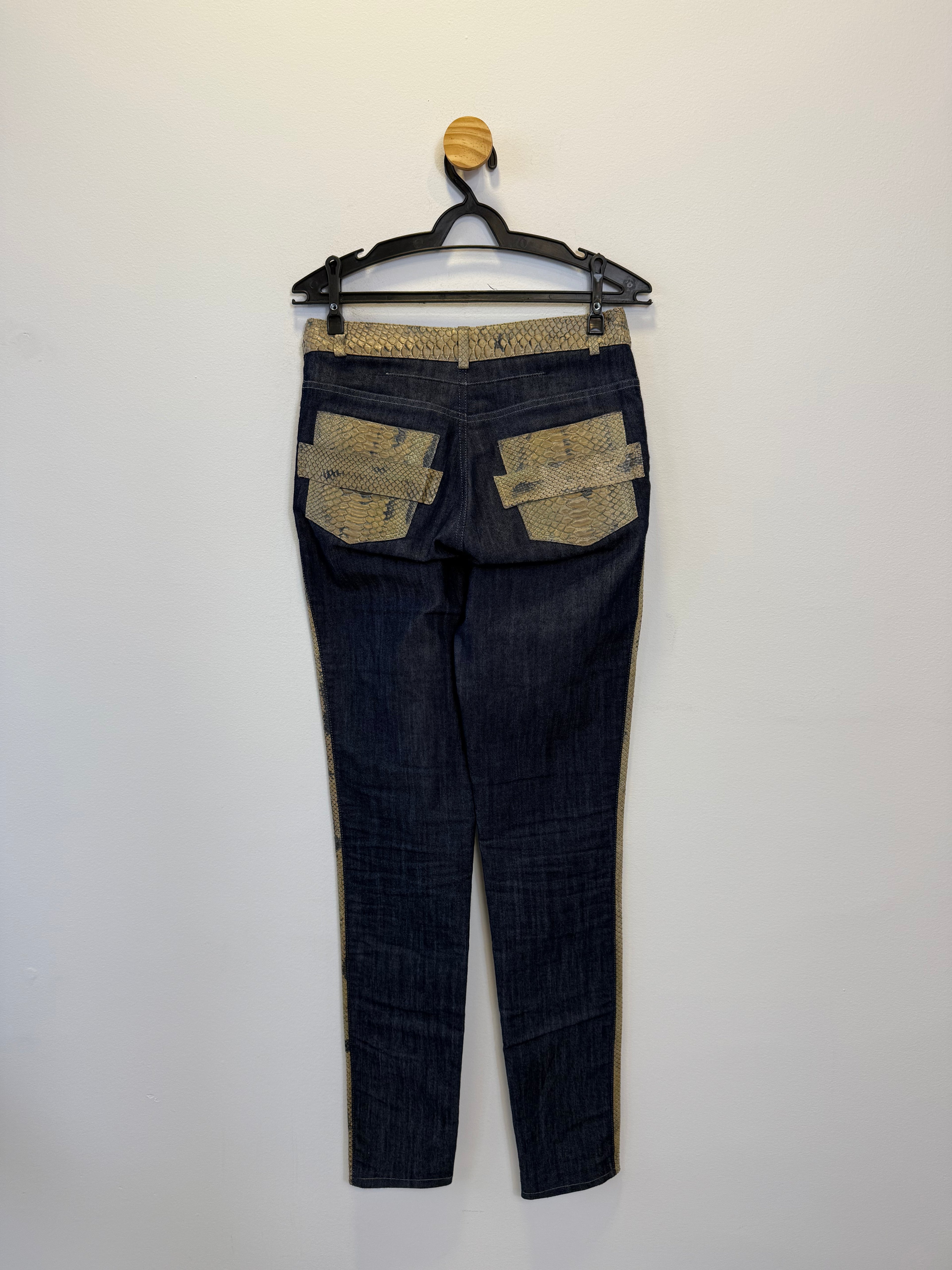 Calça Couro Animal Print St. Trois