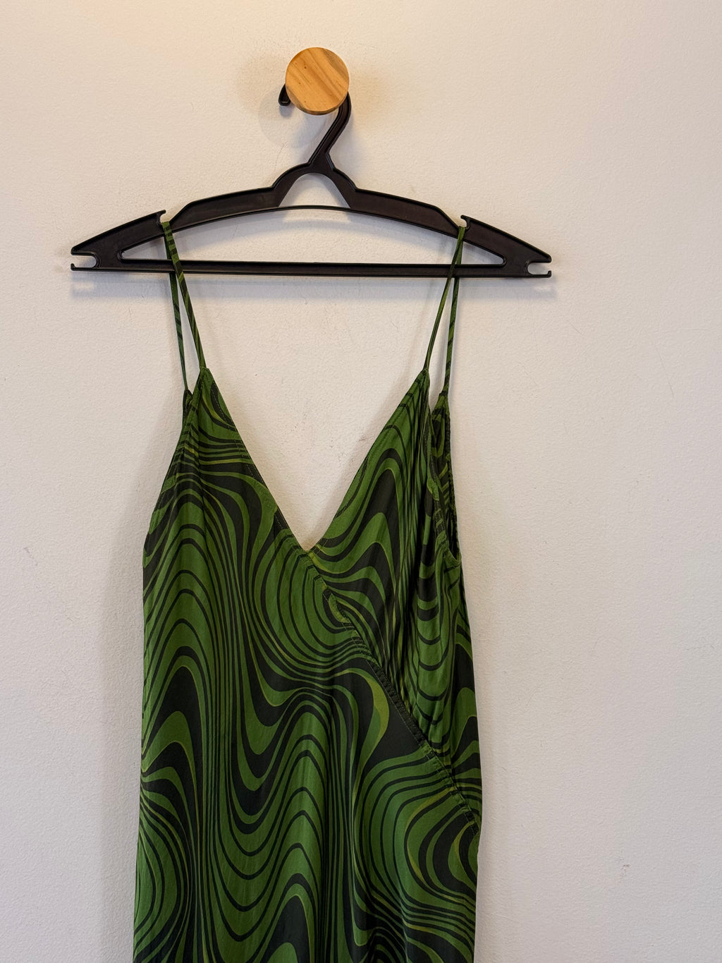 Vestido Verde Estampado Zara