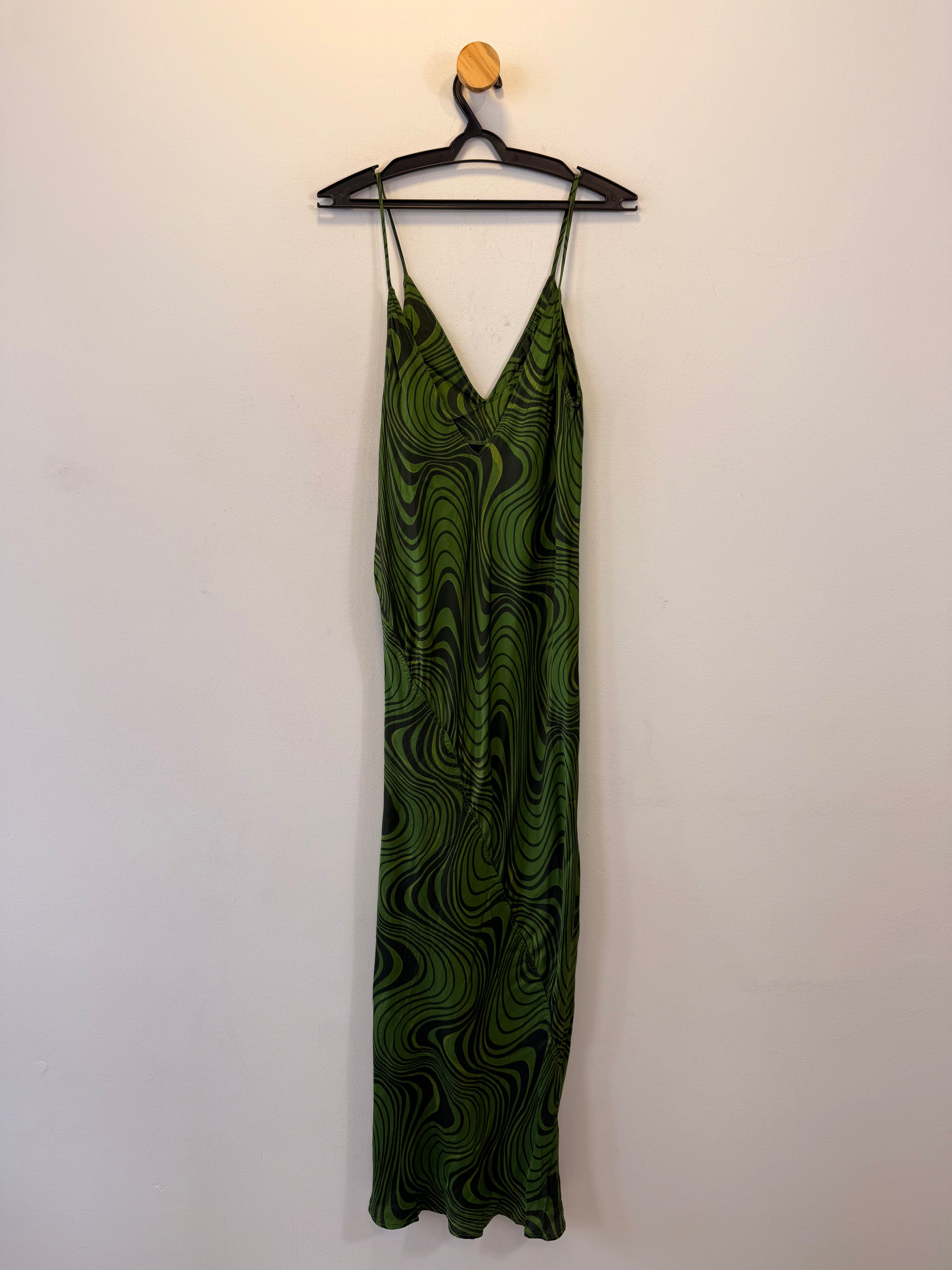 Vestido Verde Estampado Zara