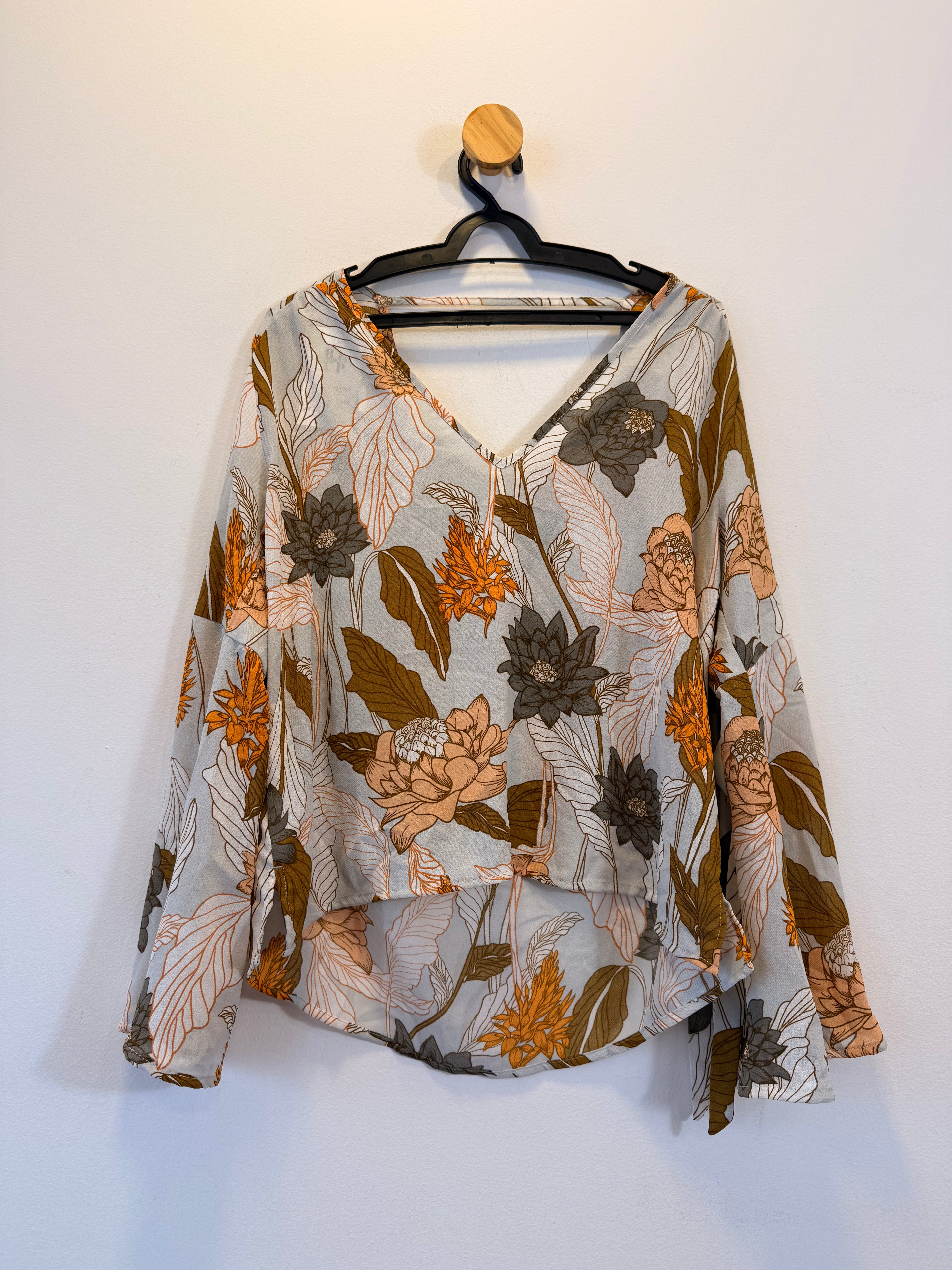 Blusa Estampa Floral Shoulder