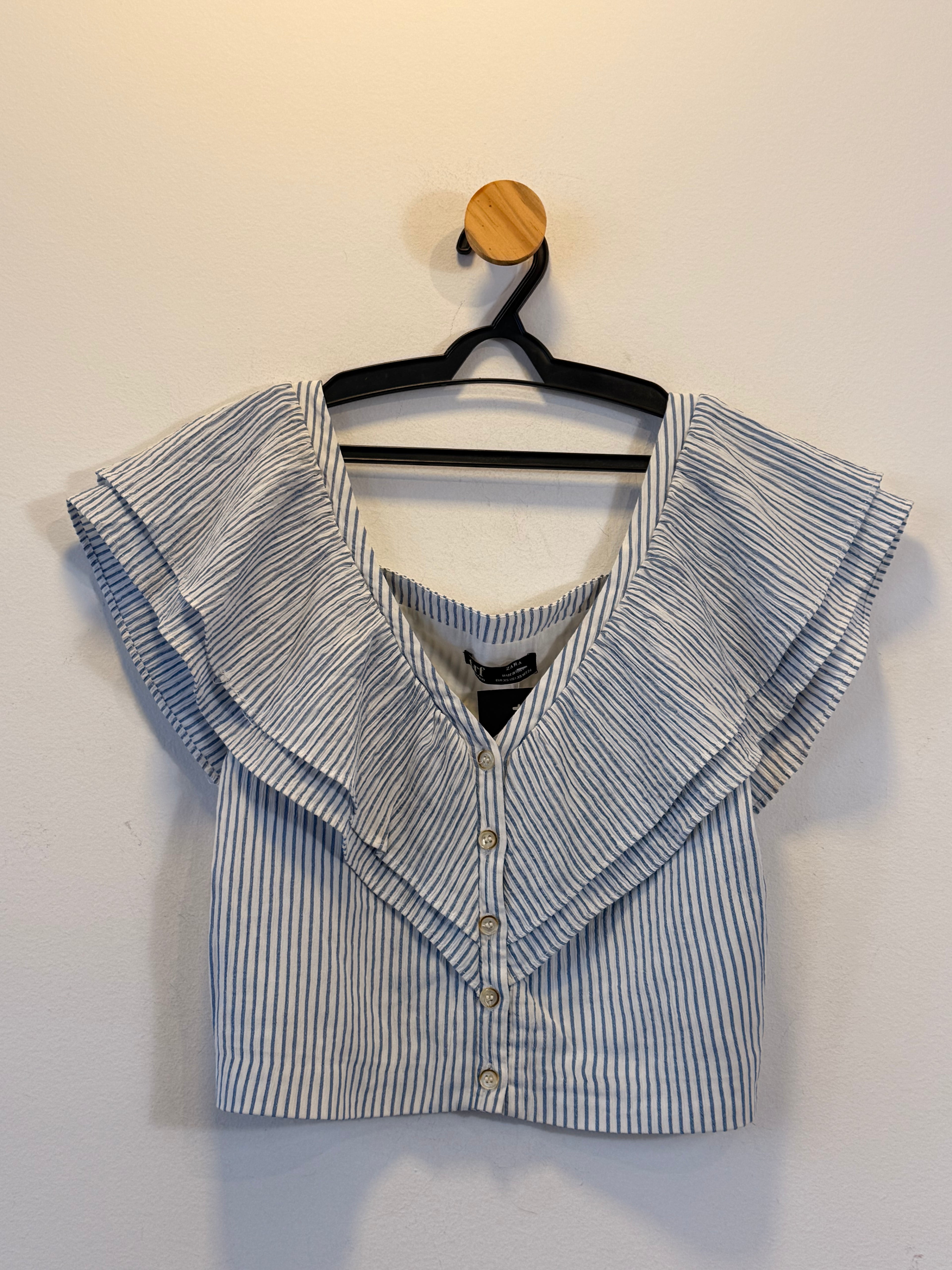 Cropped Listrado Zara