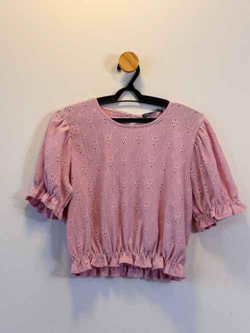 Blusa Cropped Rosa Zara