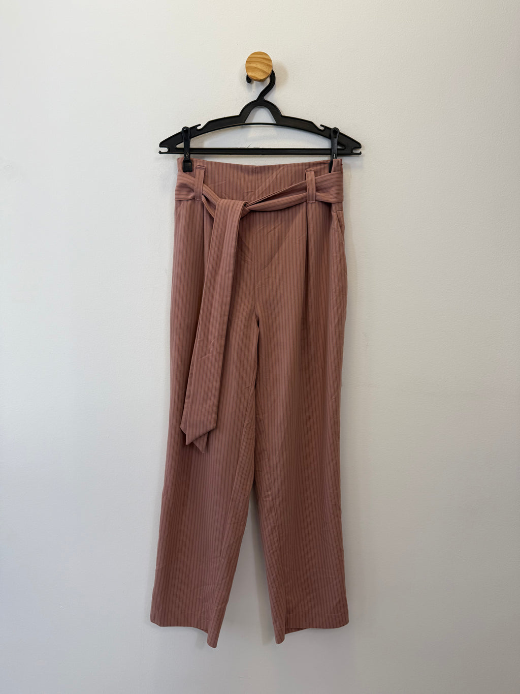 Calça Risca de Giz Marrom