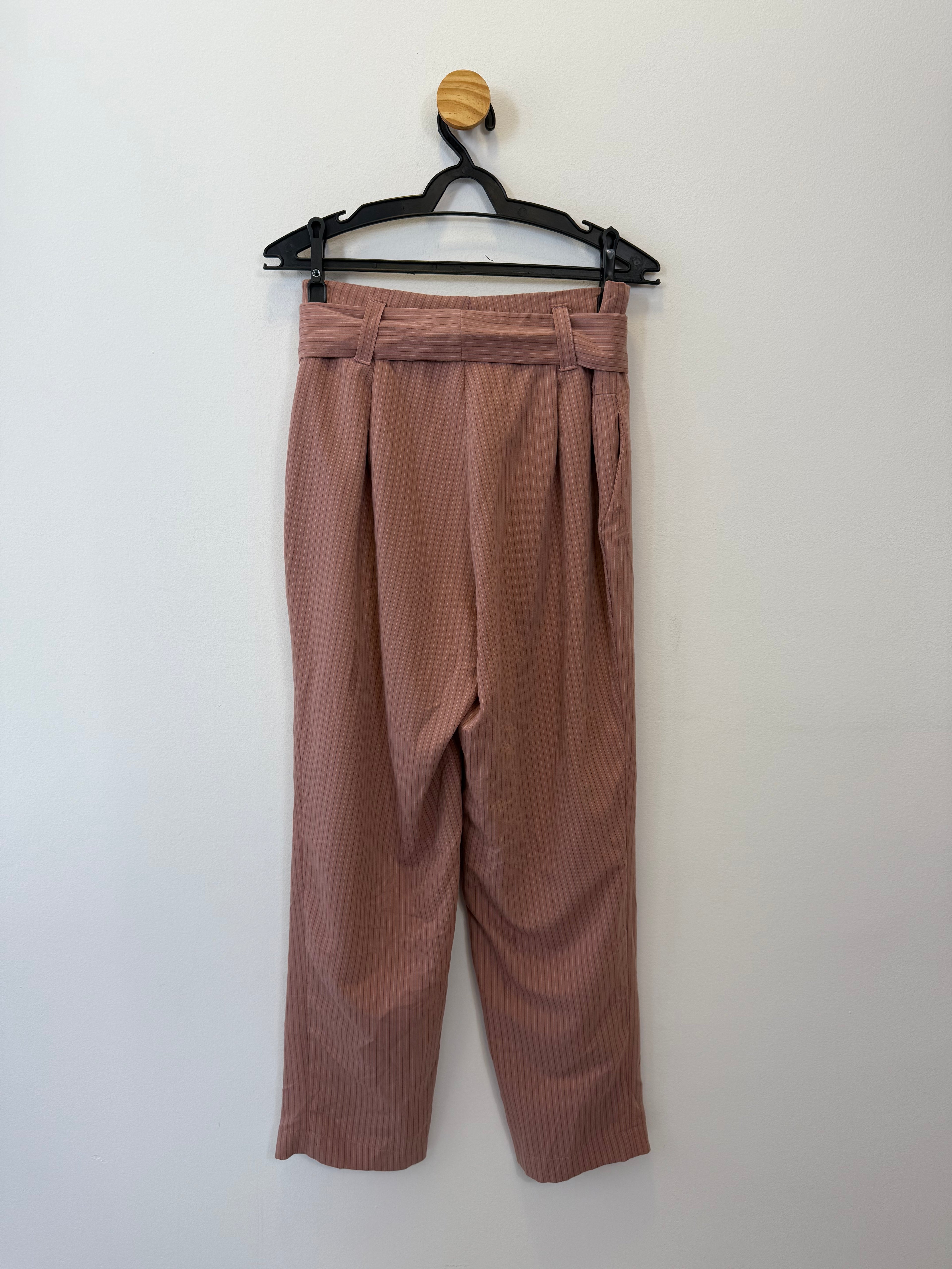 Calça Risca de Giz Marrom
