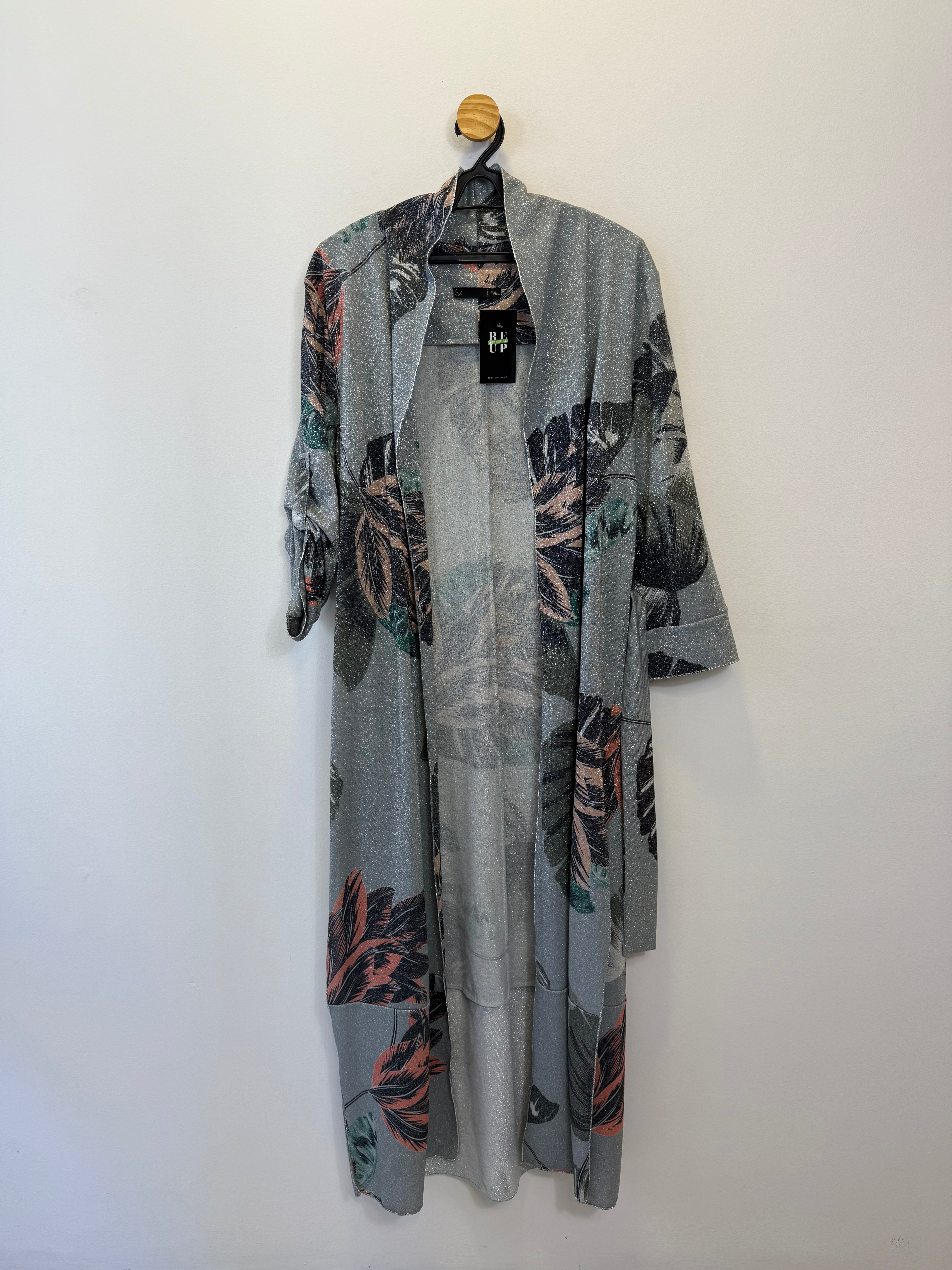 Casaco Estampa Floral com Lurex