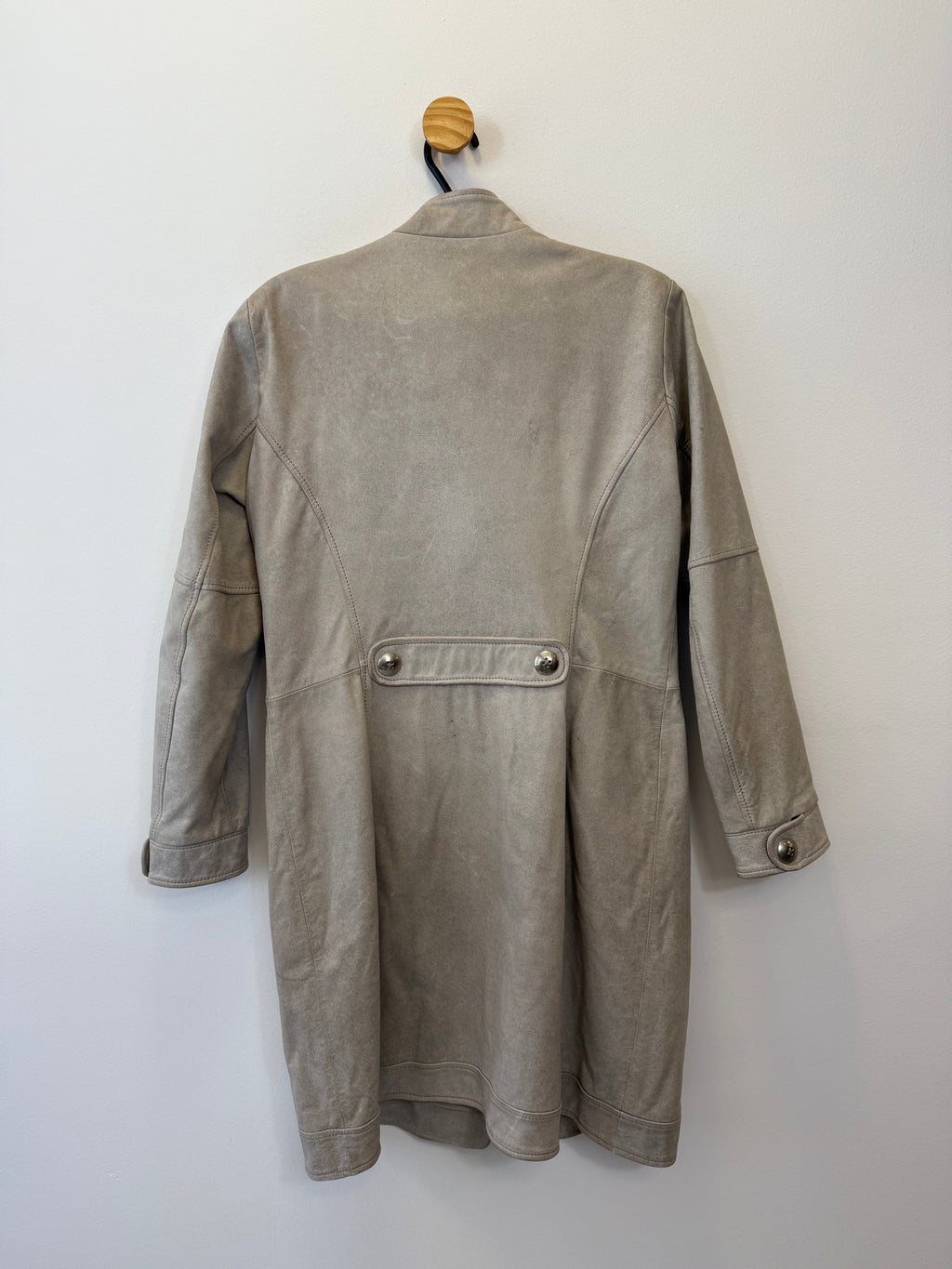 Sobretudo de Couro Offwhite