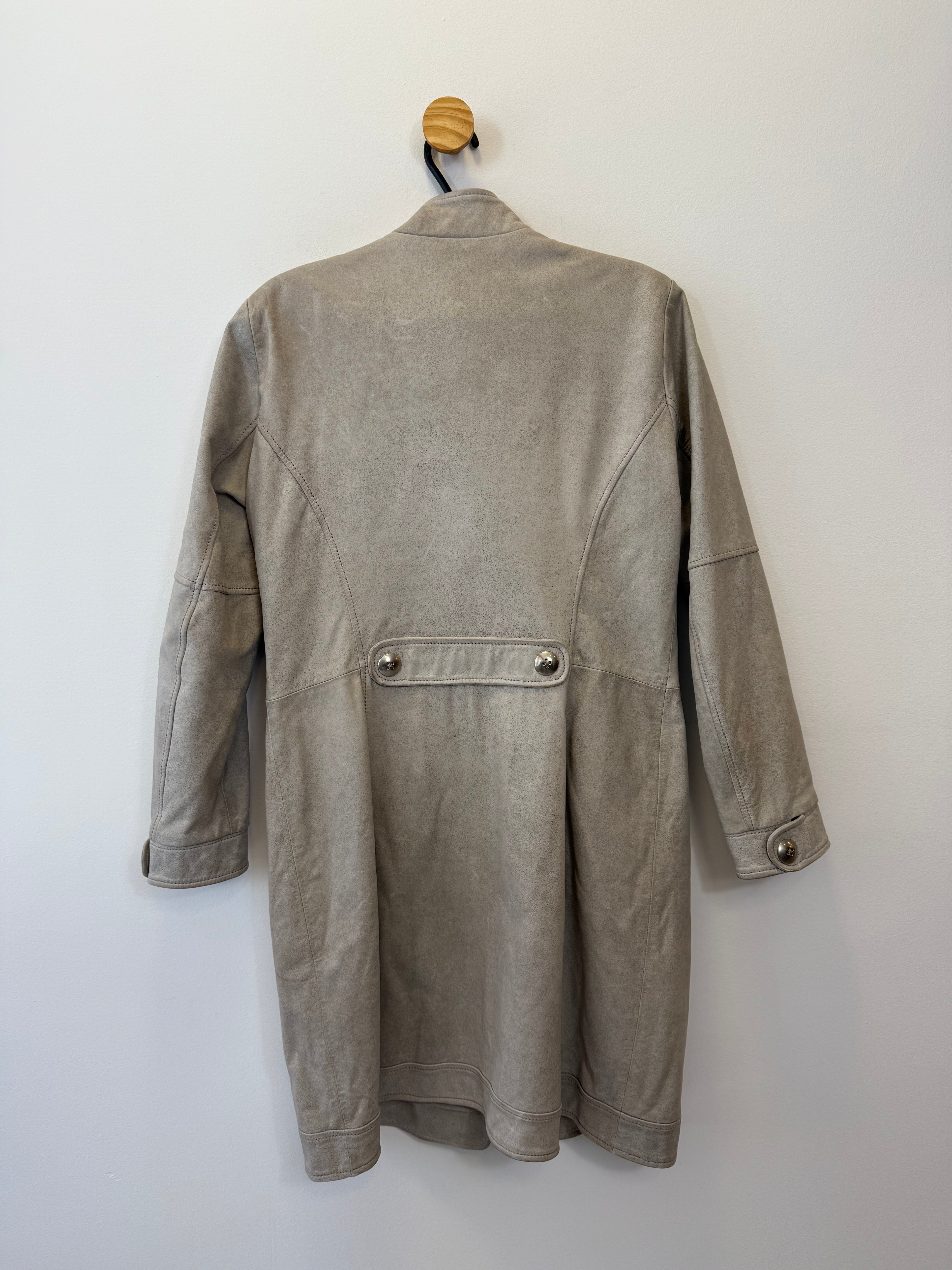 Sobretudo de Couro Offwhite