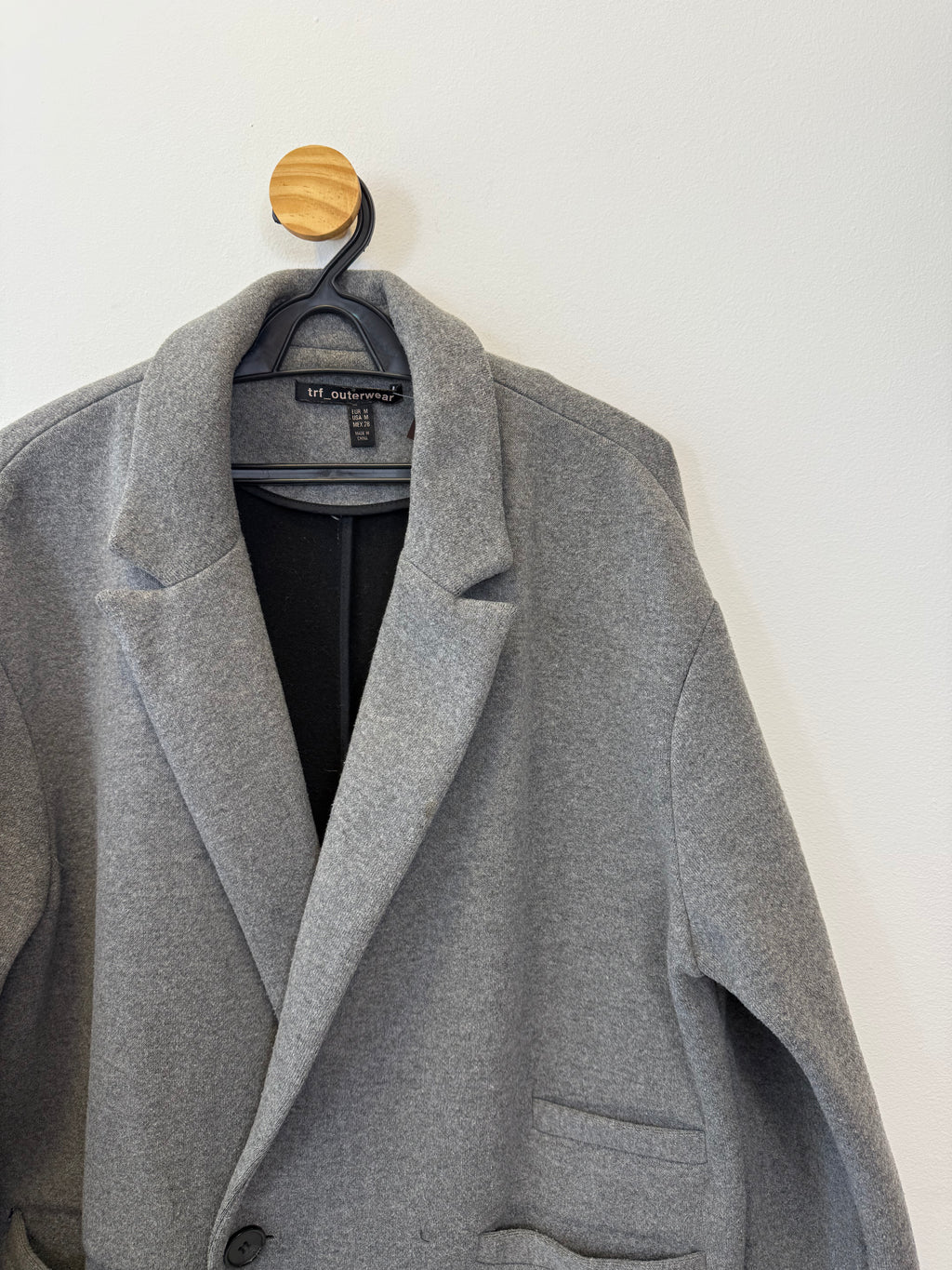 Casaco Oversized Mescla Cinza