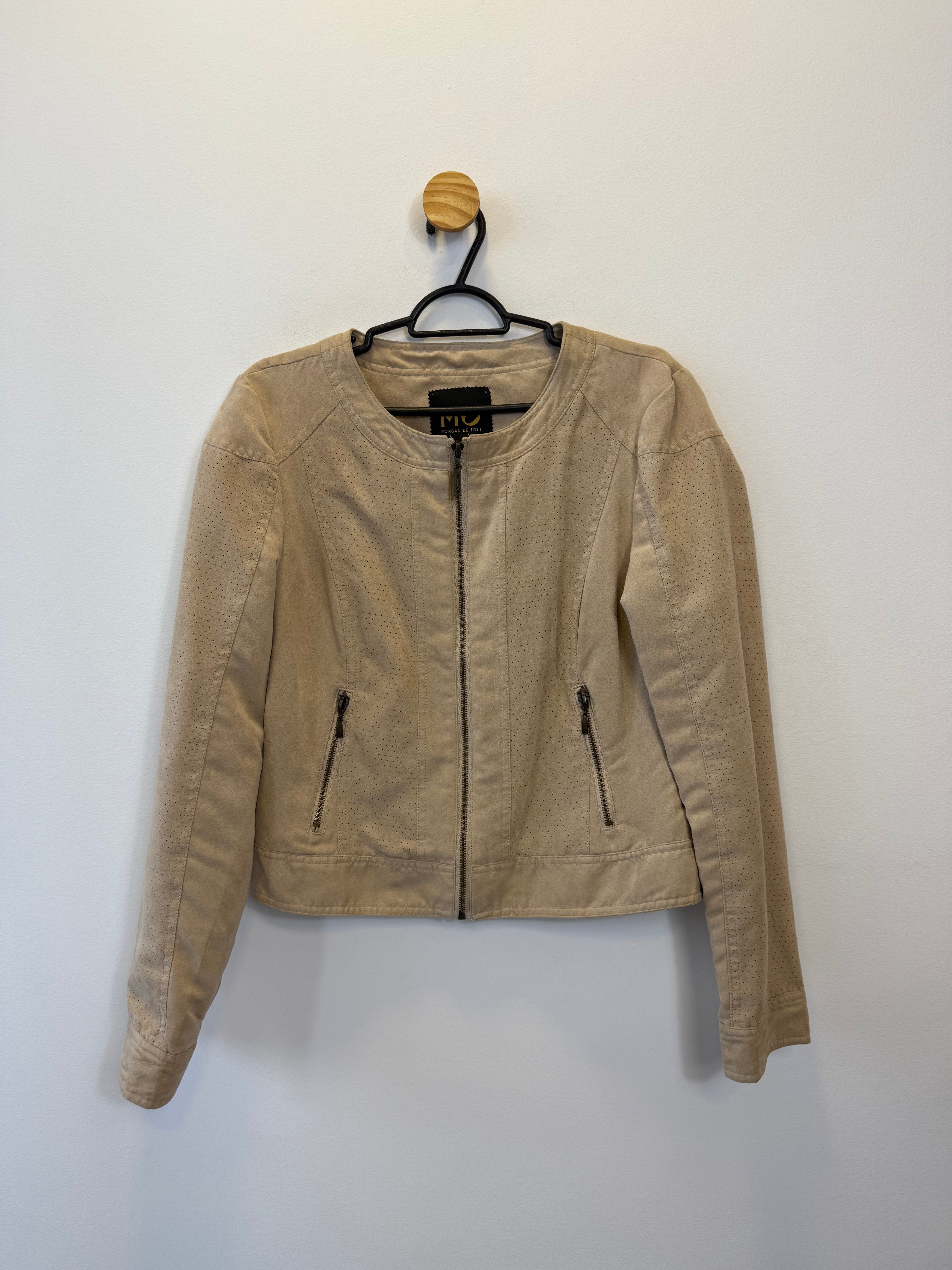 Jaqueta Suede Bege