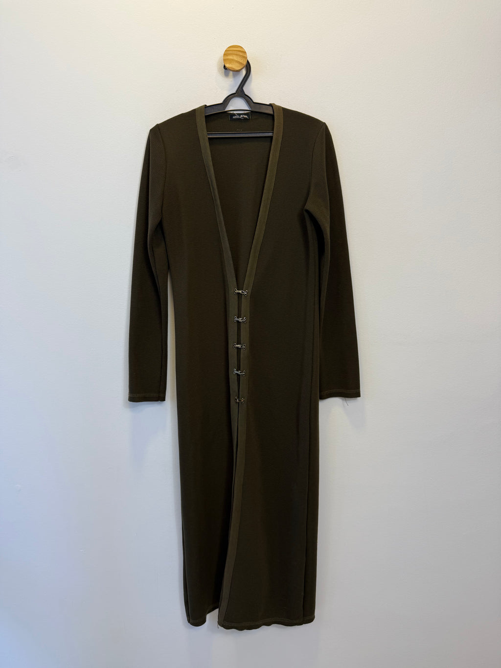 Cardigan Longo Verde Musgo