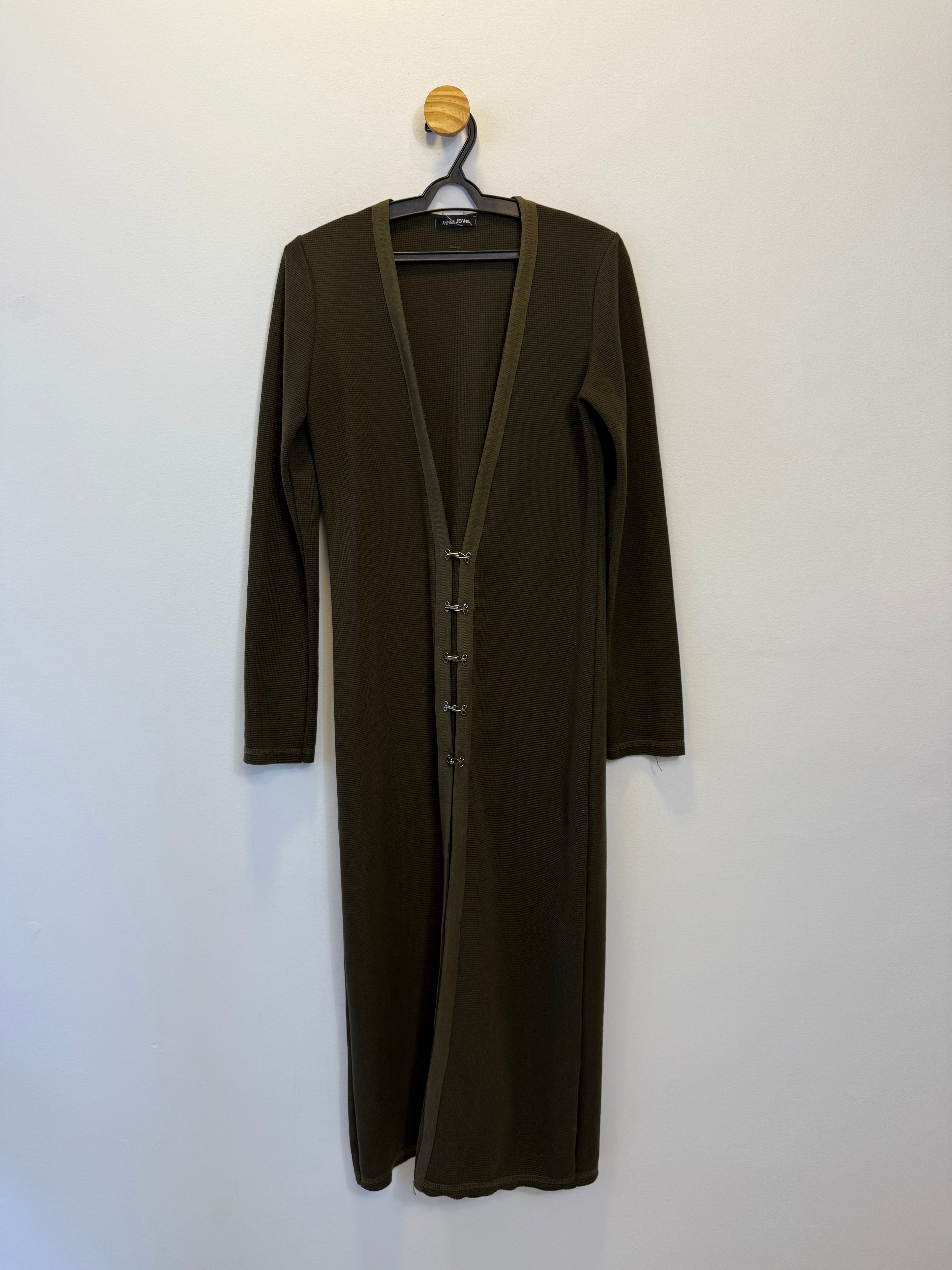 Cardigan Longo Verde Musgo