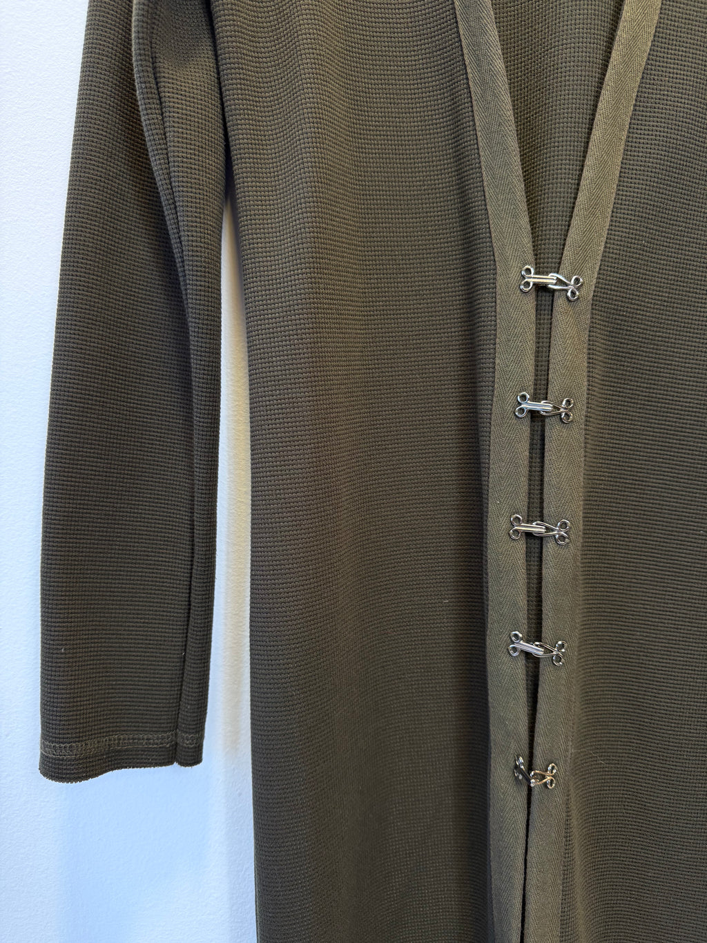 Cardigan Longo Verde Musgo
