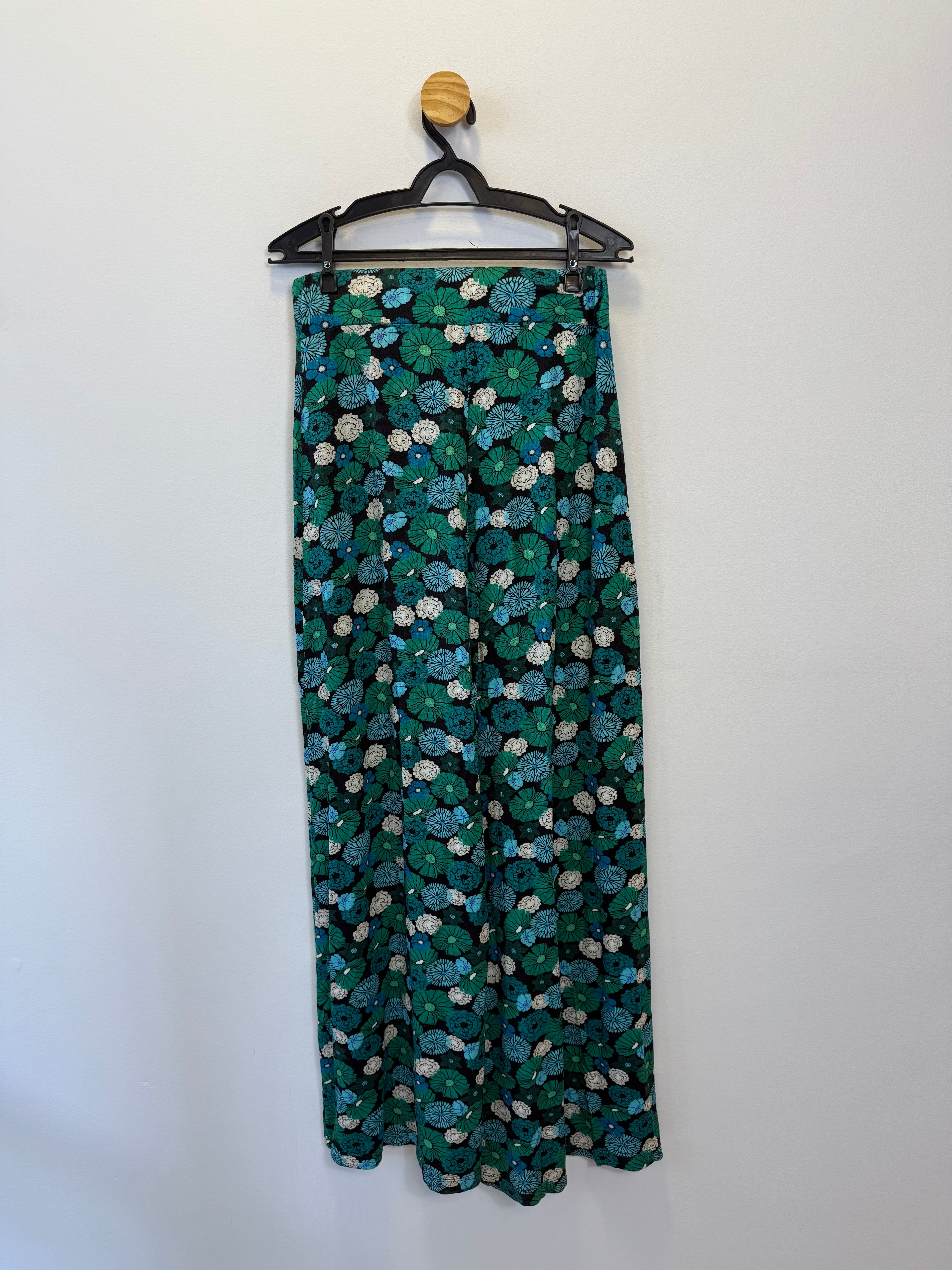 Calça Estampada Azul e Verde