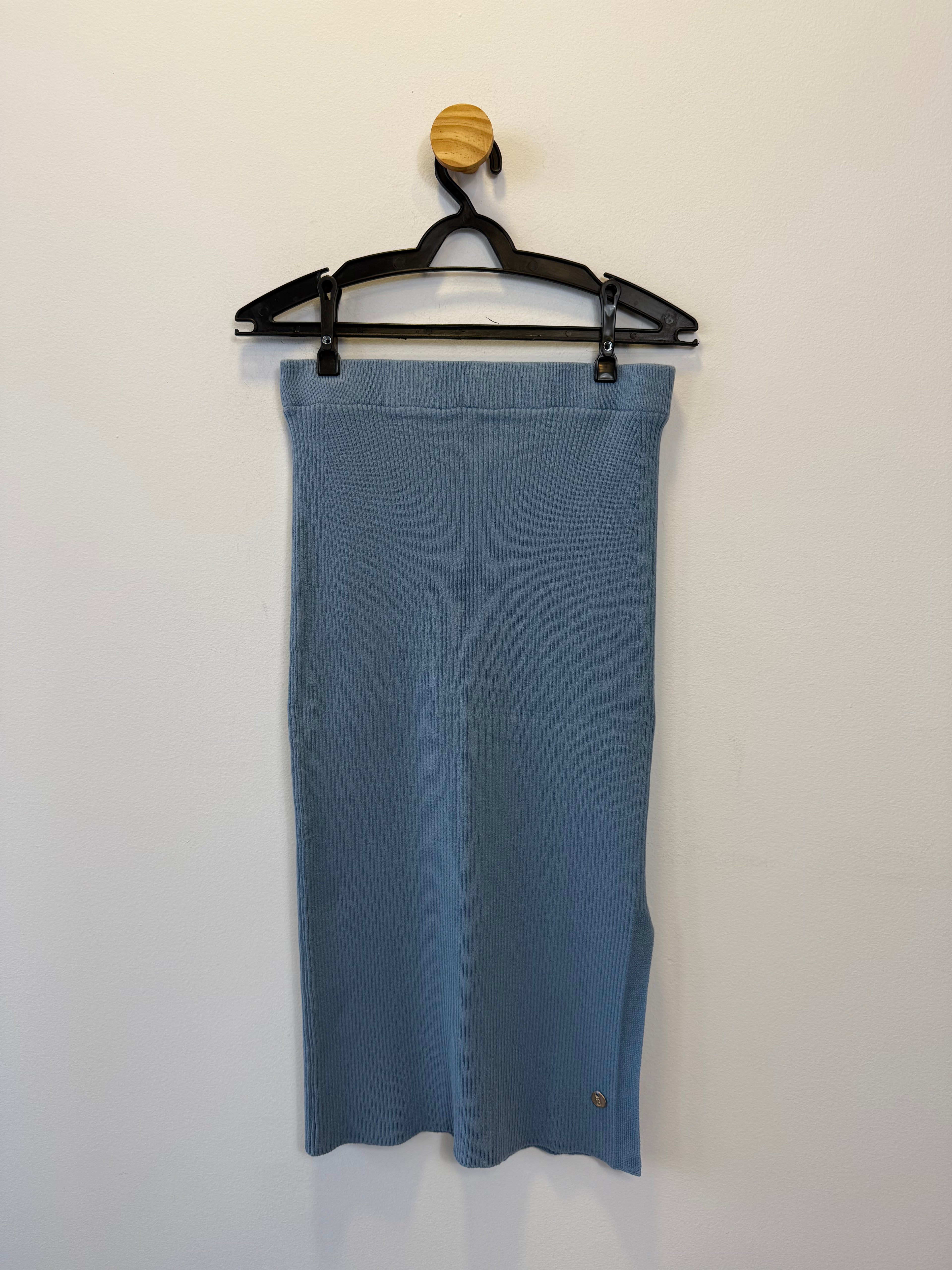Saia Midi Malha Azul