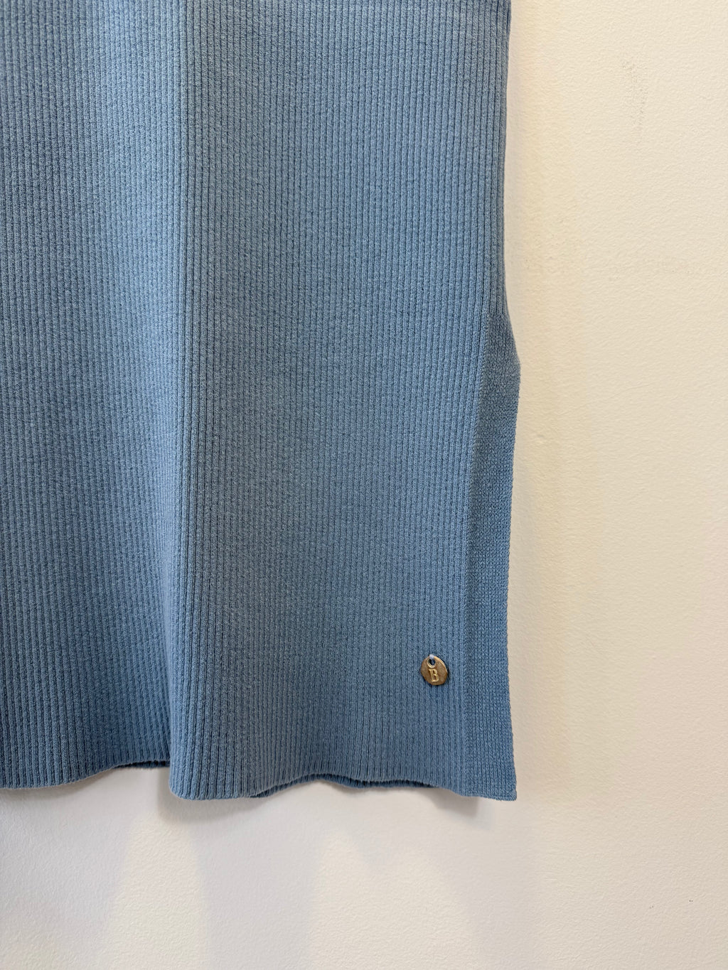 Saia Midi Malha Azul
