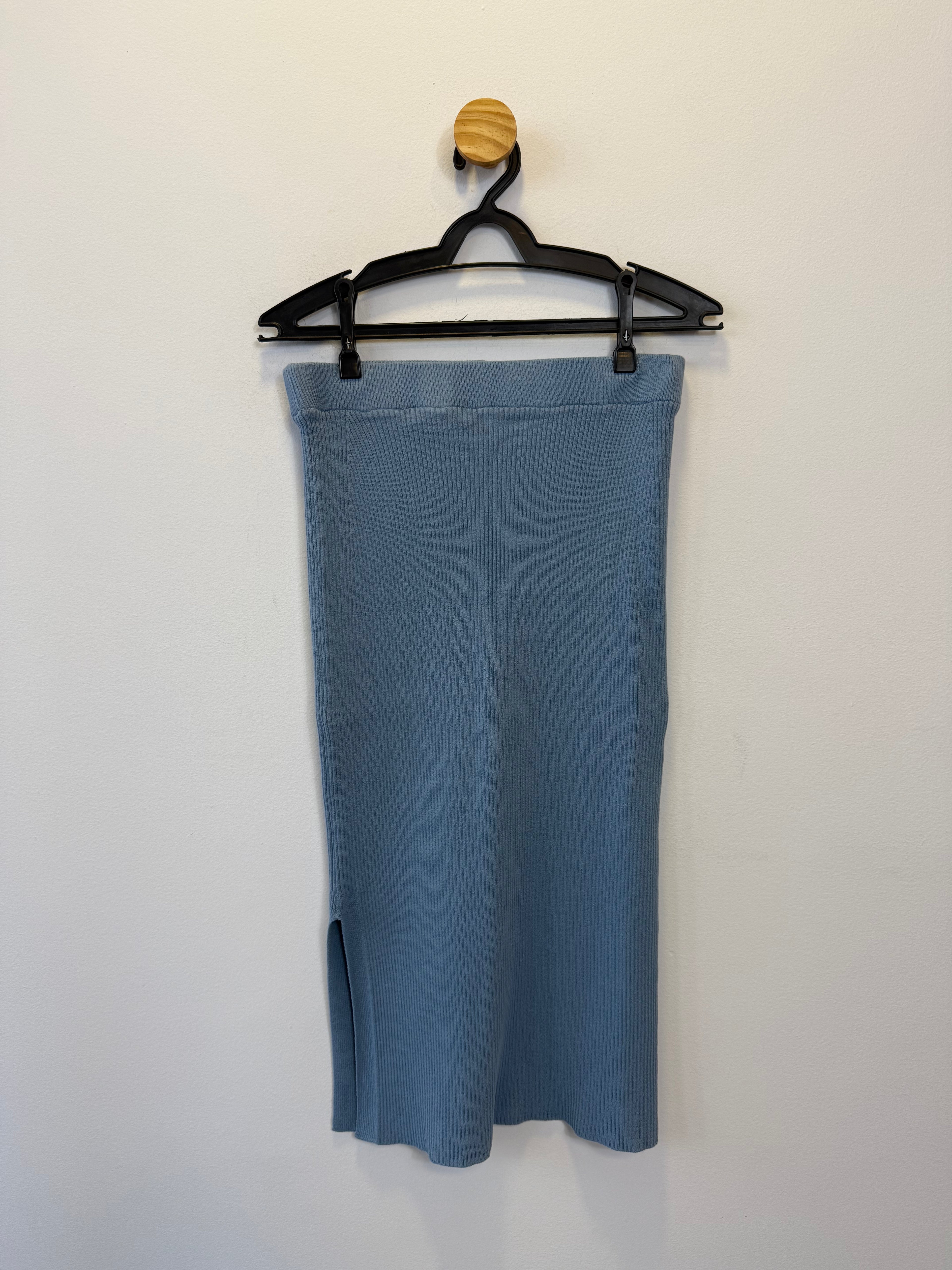 Saia Midi Malha Azul