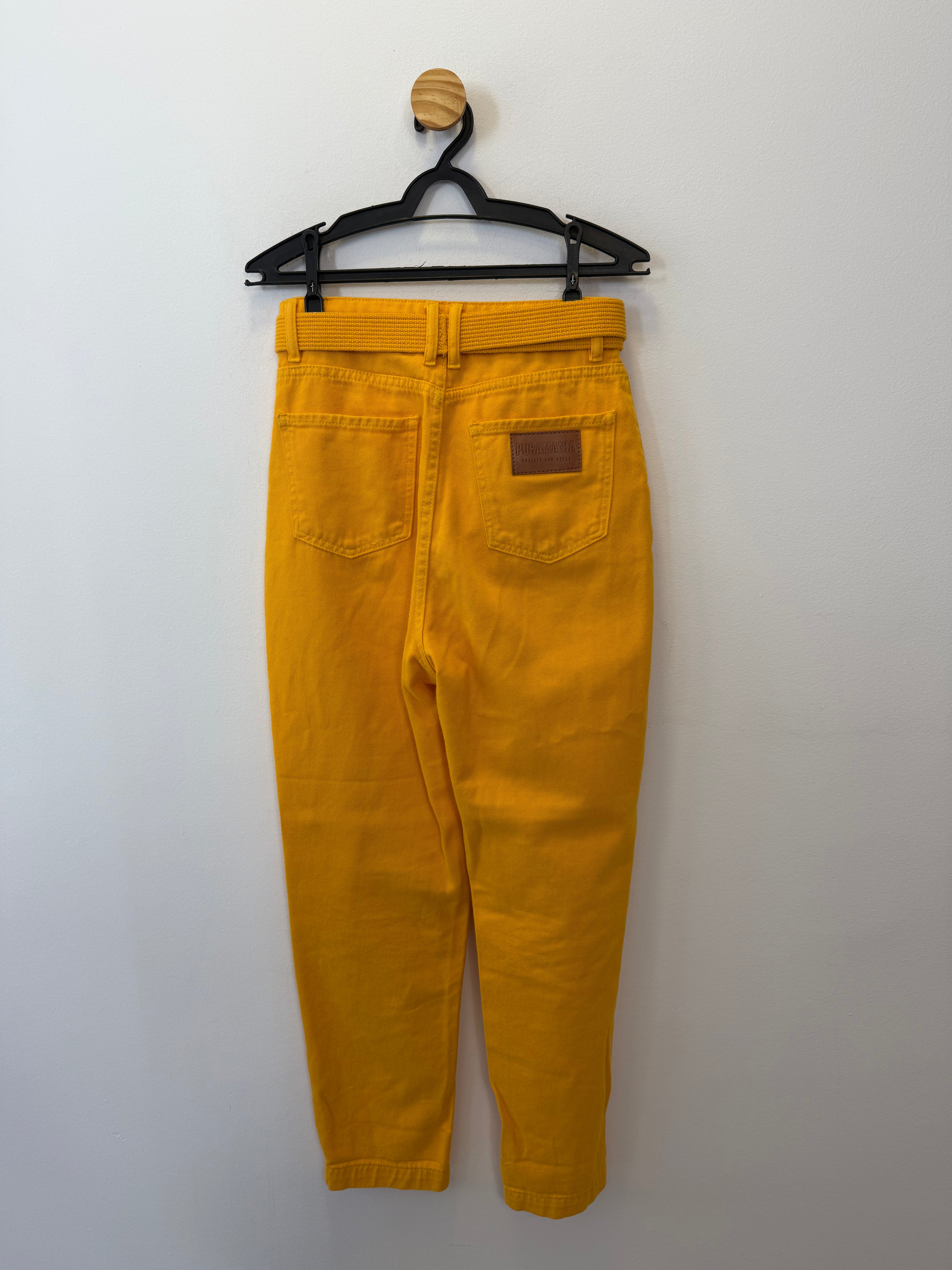 Calça Denim Amarela