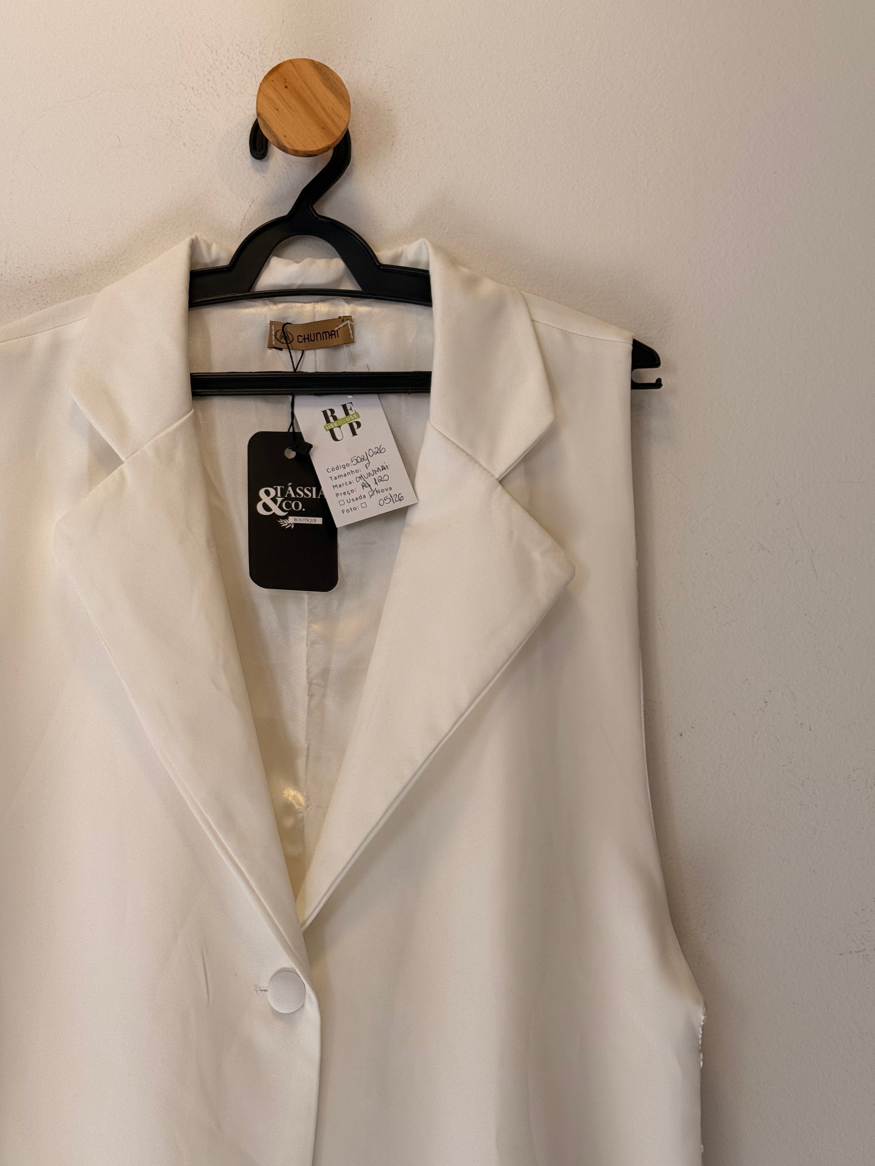 Colete Alfaiataria Branco