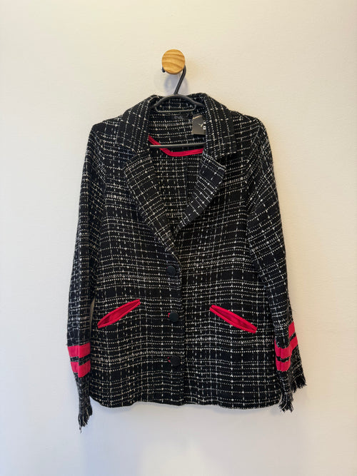 Blazer Tweed Preto e Branco