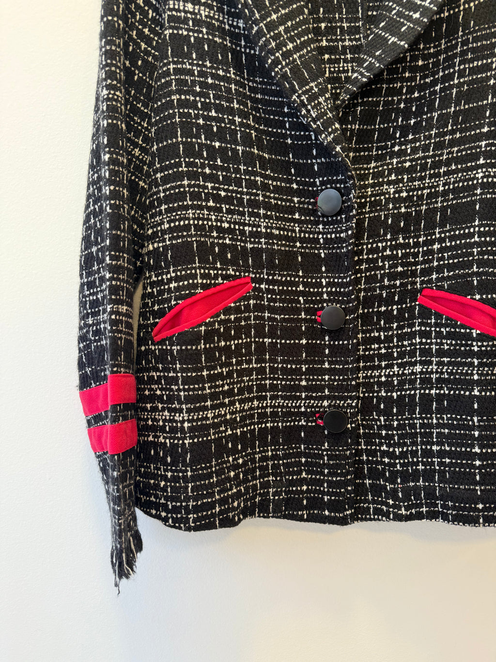 Blazer Tweed Preto e Branco