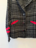 Blazer Tweed Preto e Branco