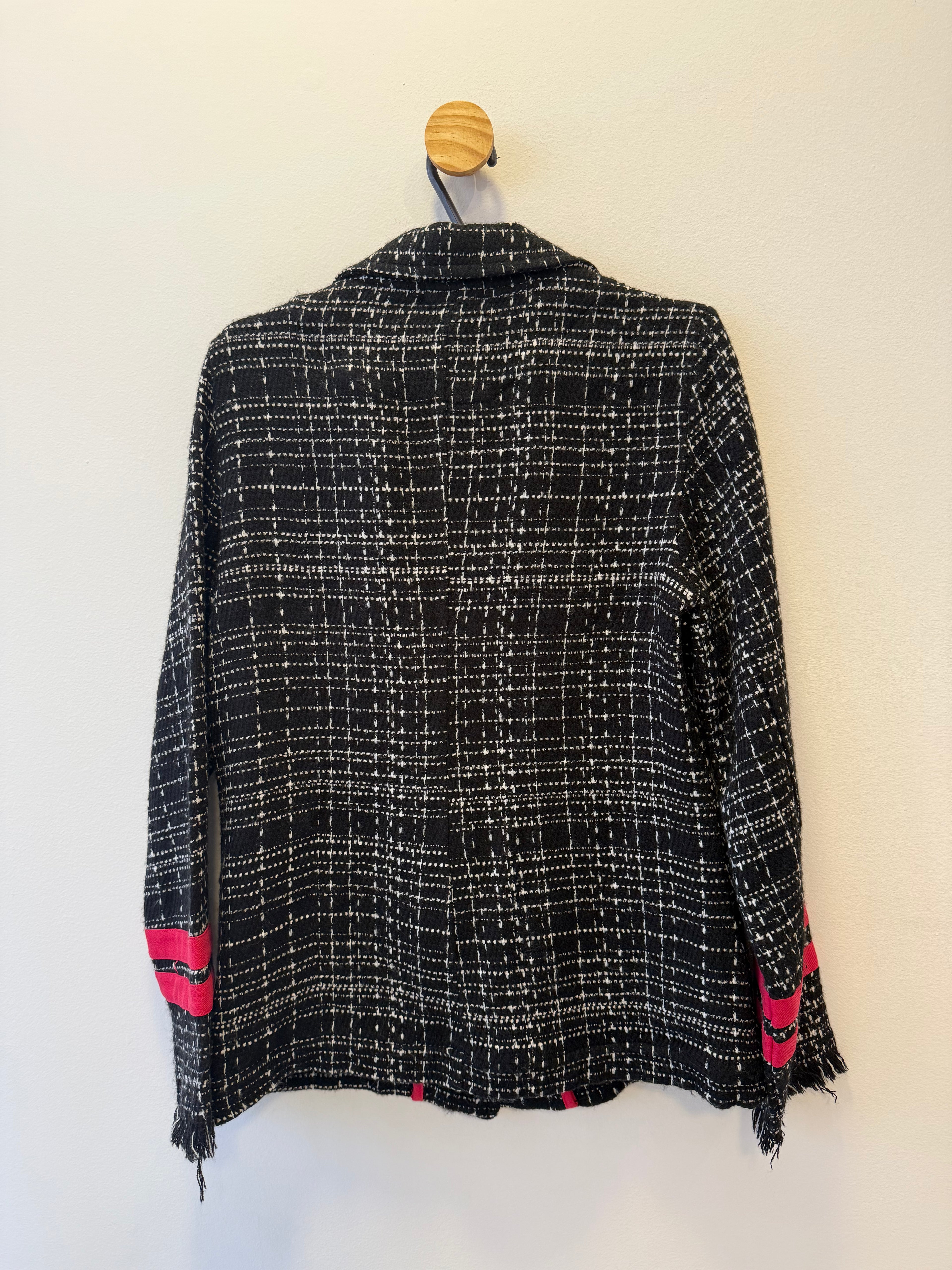 Blazer Tweed Preto e Branco