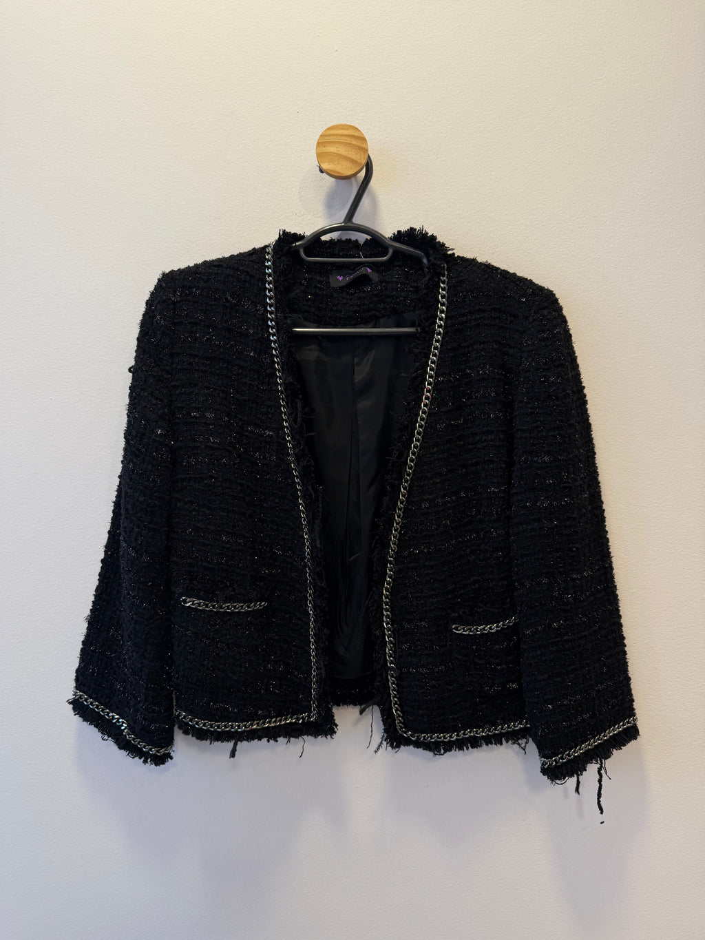Casaco Tweed Preto